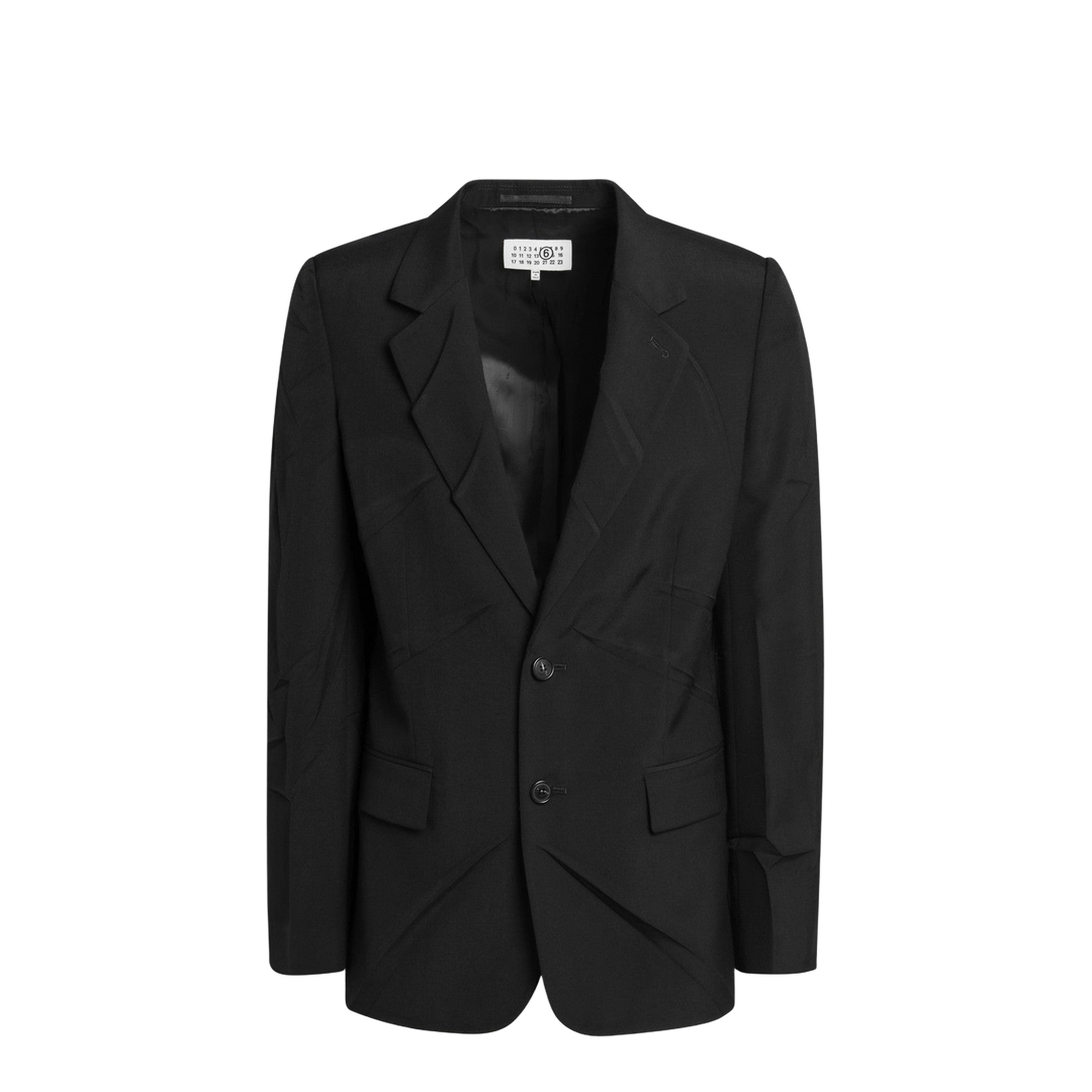 Black Wool-Blend Jacket