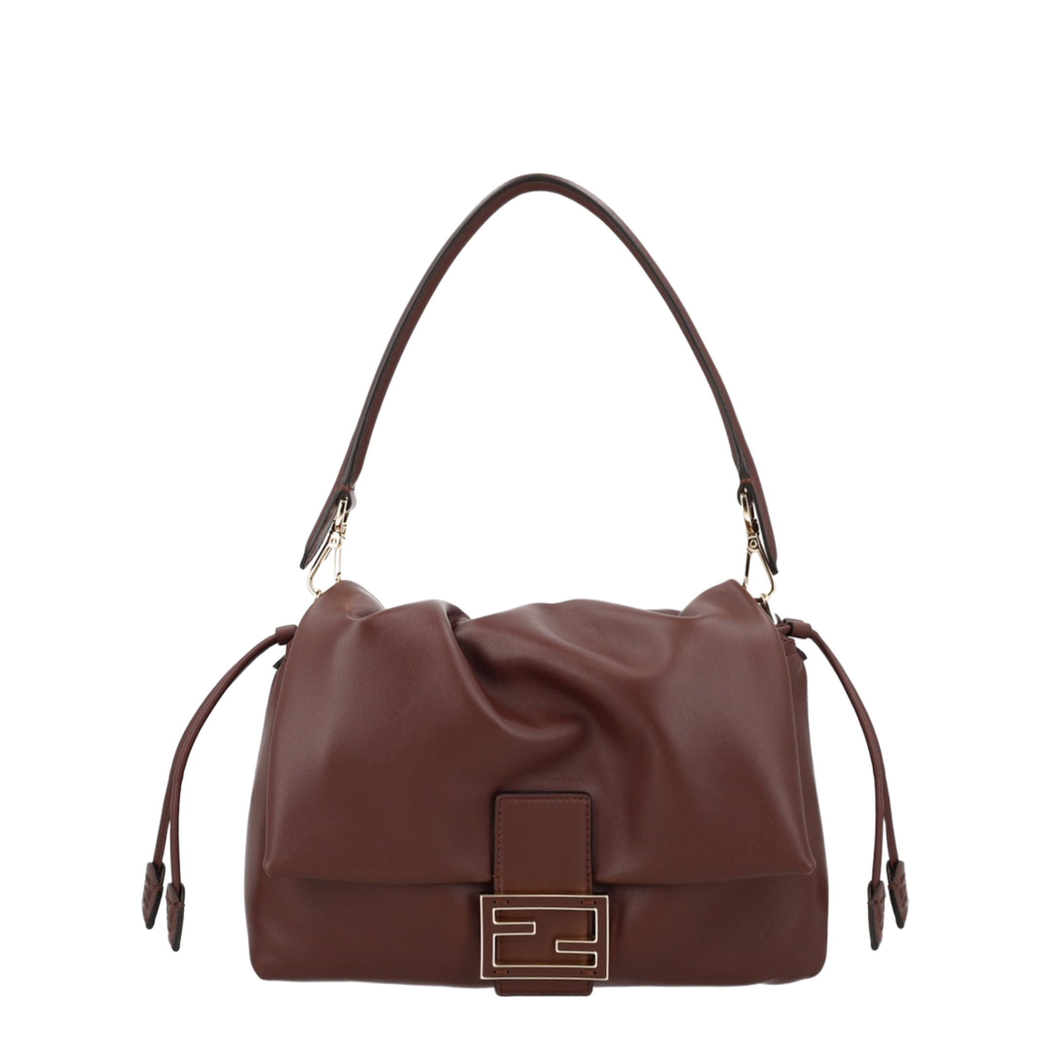 Mamma Baguette Medium Leather Shoulder Bag - Brown