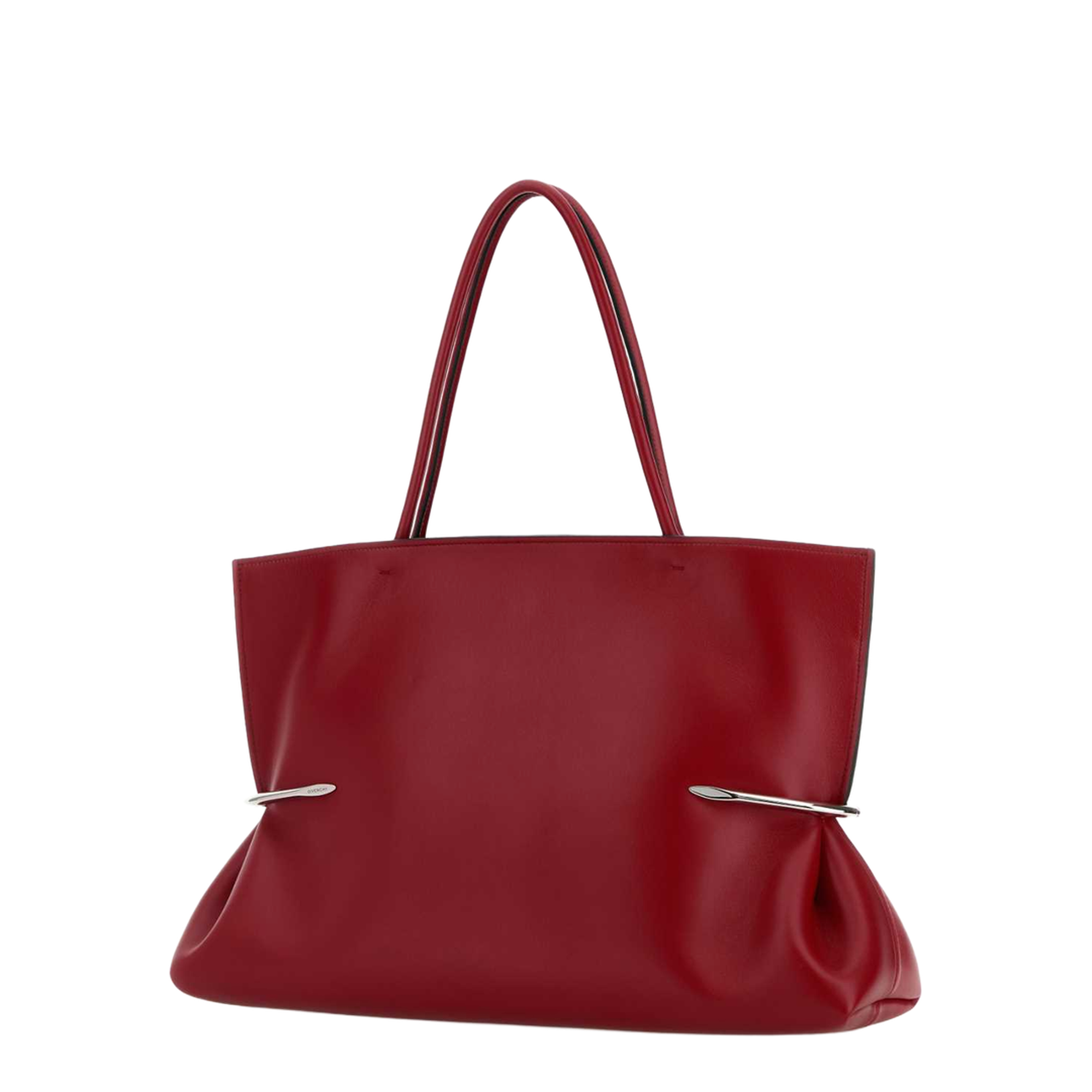 Red Leather East West Shoulder Bag