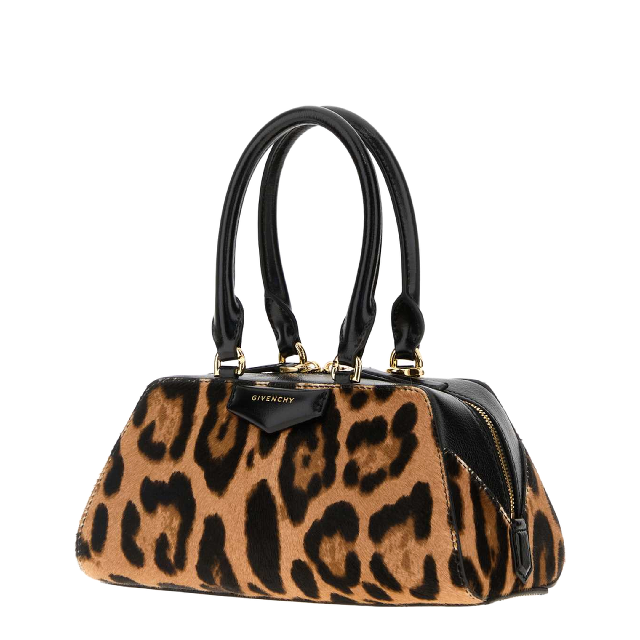 Mini Antigona East-West Bag in Leopard Pony Effect Leather