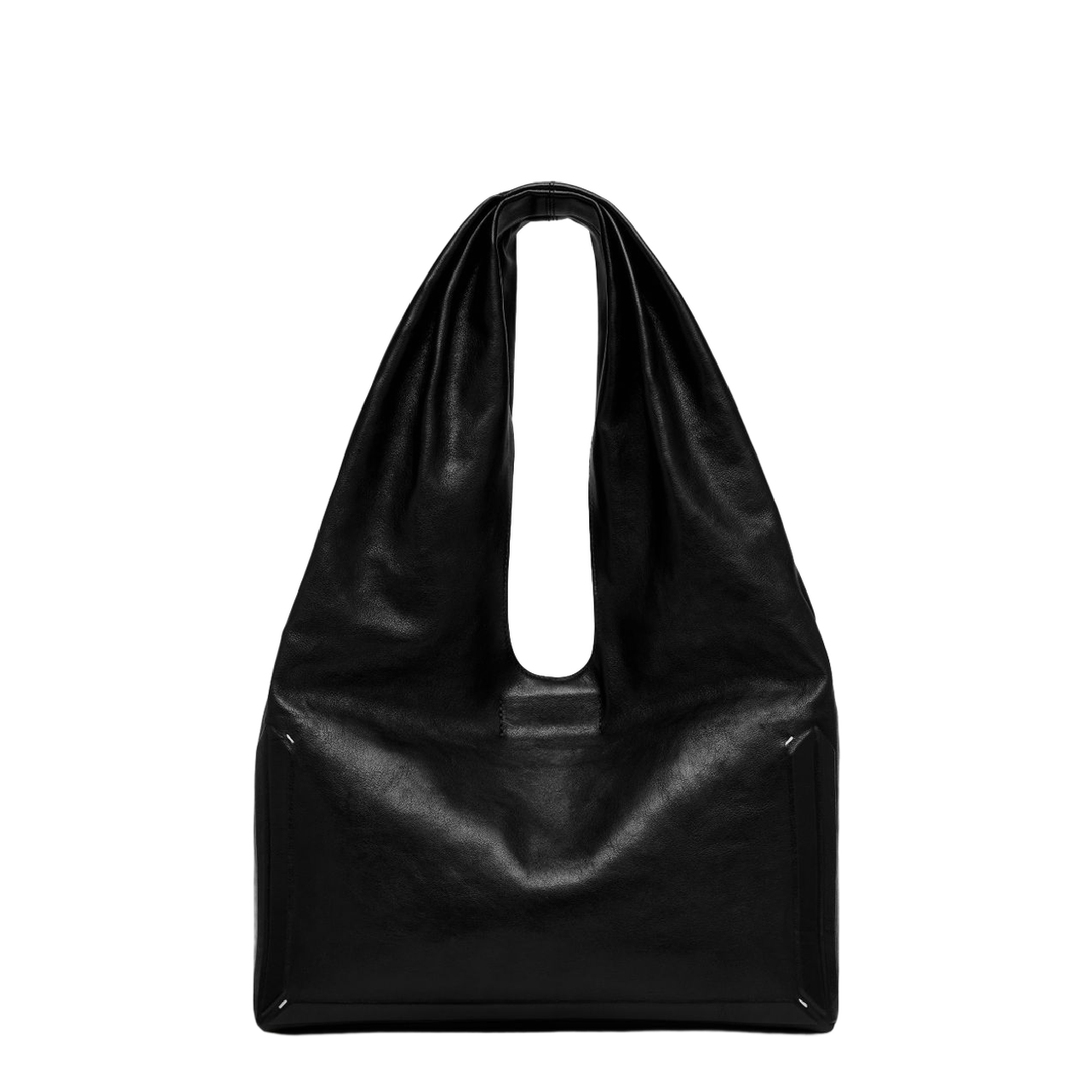 Box Bag Medium Ovine Leather Top Handle Bag - Noir