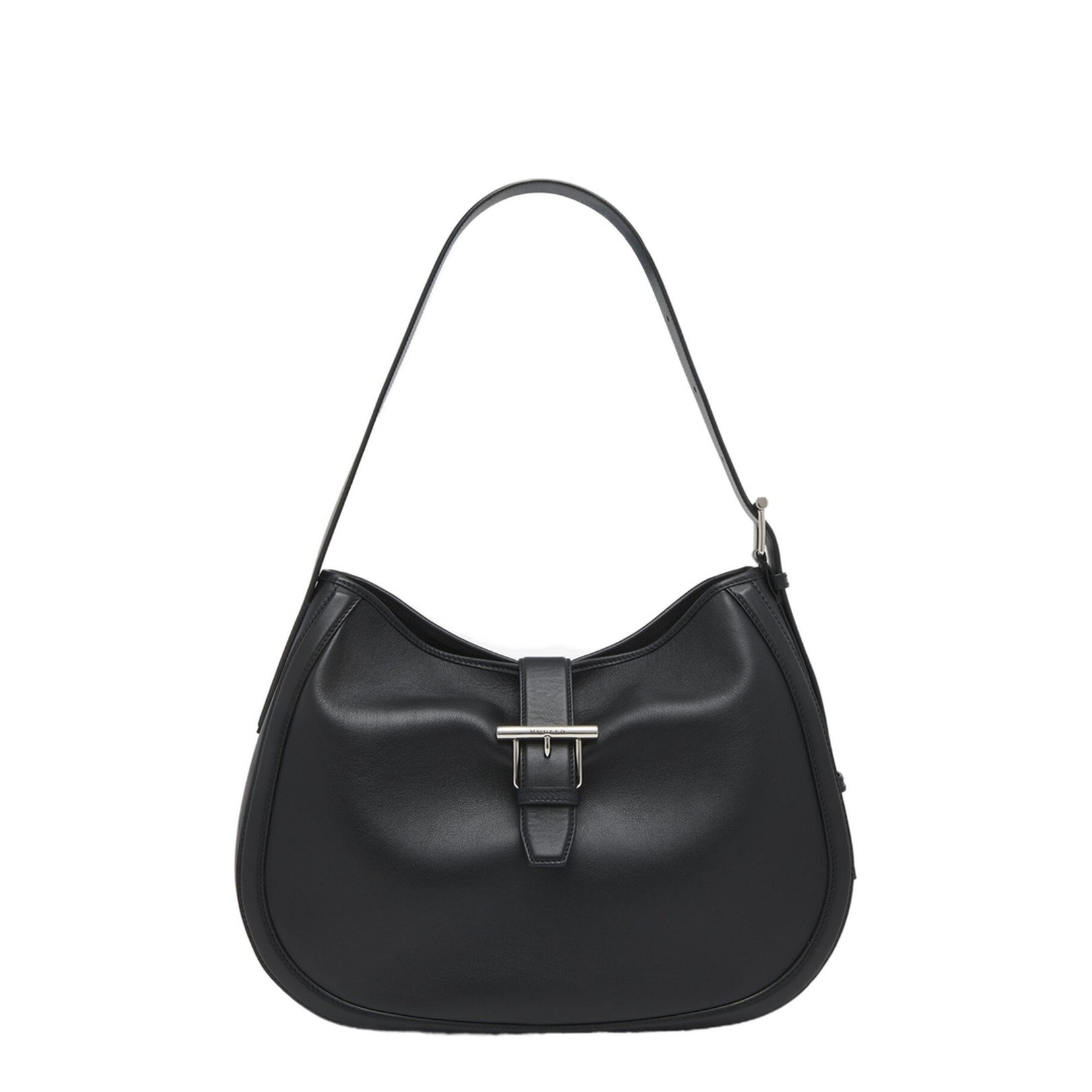 Adjustable Leather Strap with Antique Silver T Buckle