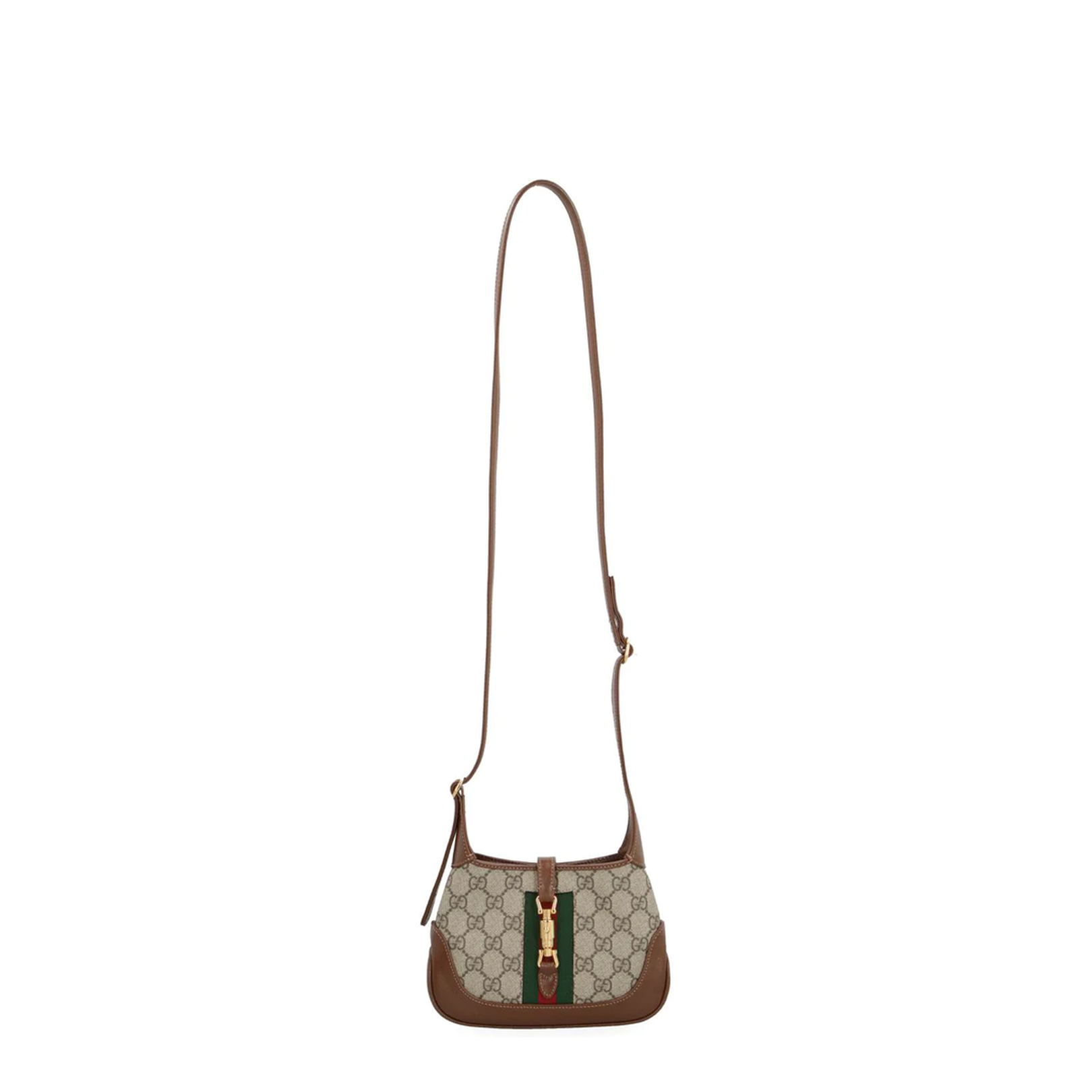 Ophidia Mini Leather Shoulder Bag - Brown