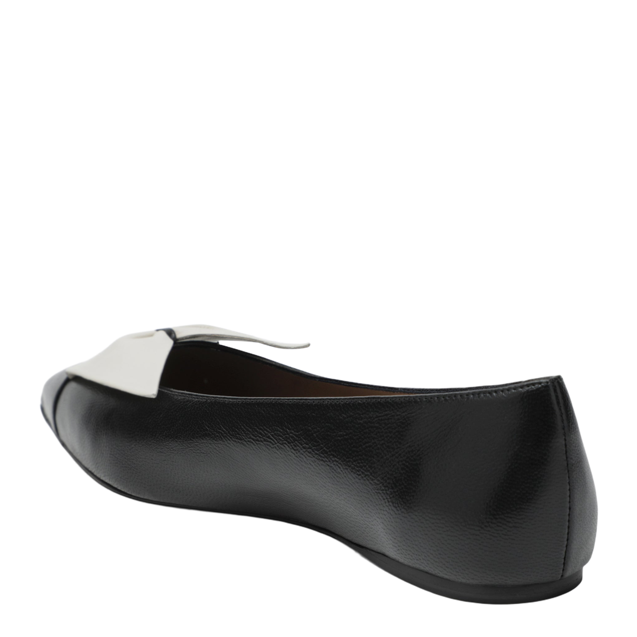 Soft Bow Ballerina Flats Black/Mascarpone