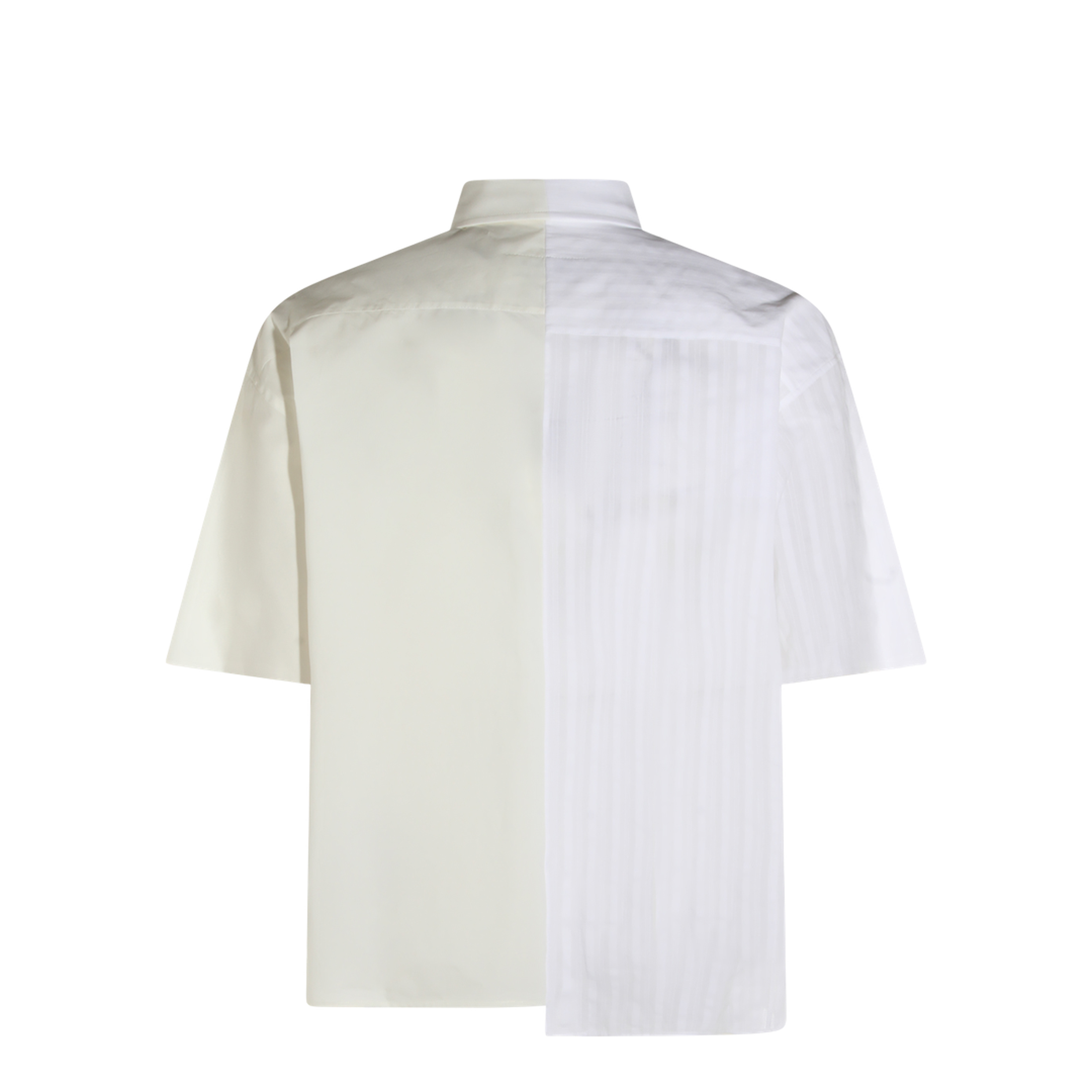 Two-tone cotton poplin shirt
