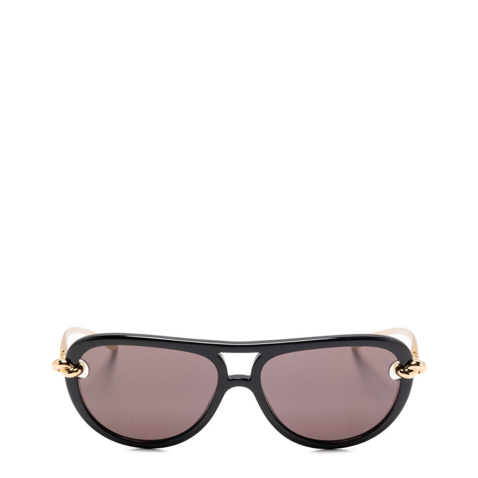 Knot Aviator Sunglasses in Black/Grey