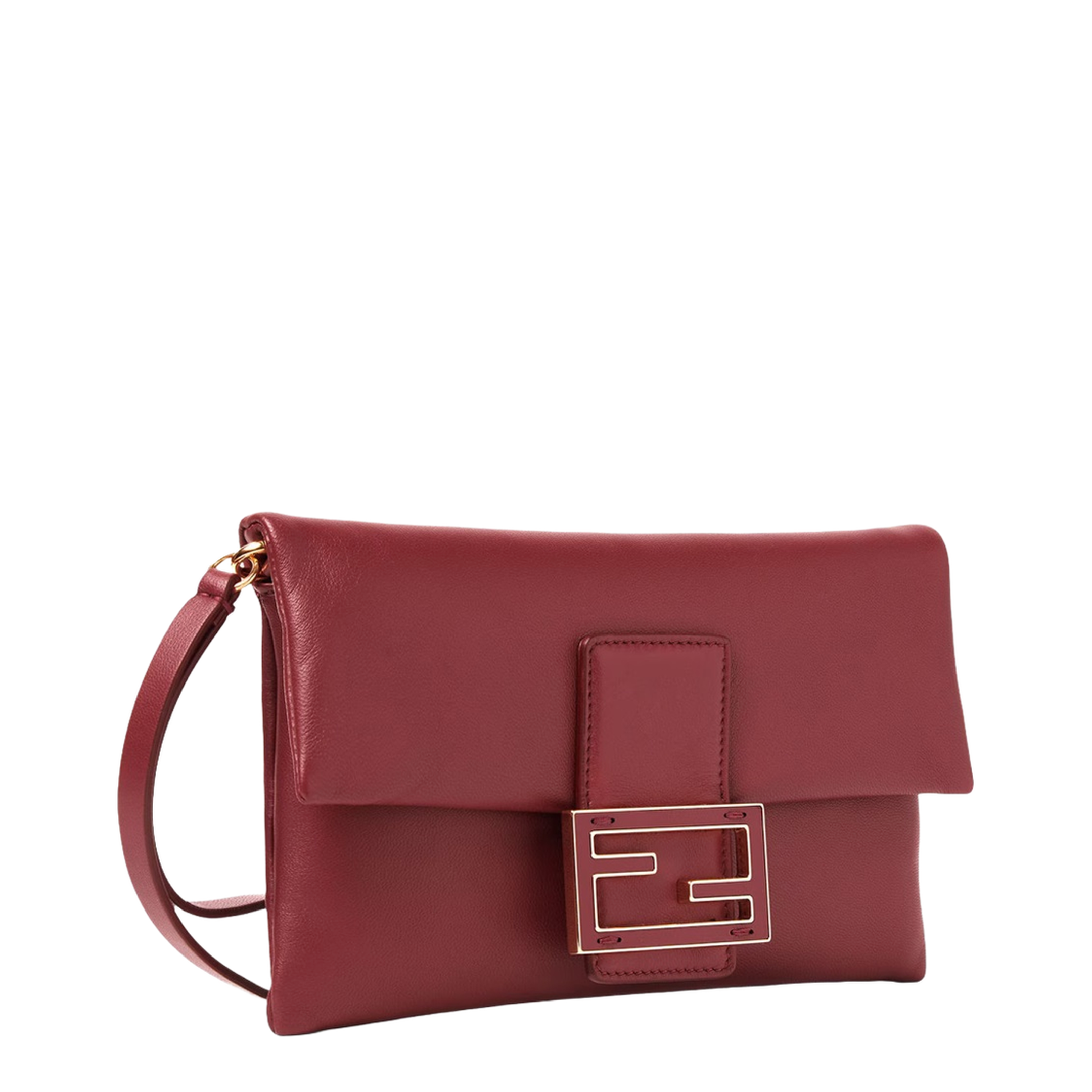 Medium Lambskin Pouch - Burgundy