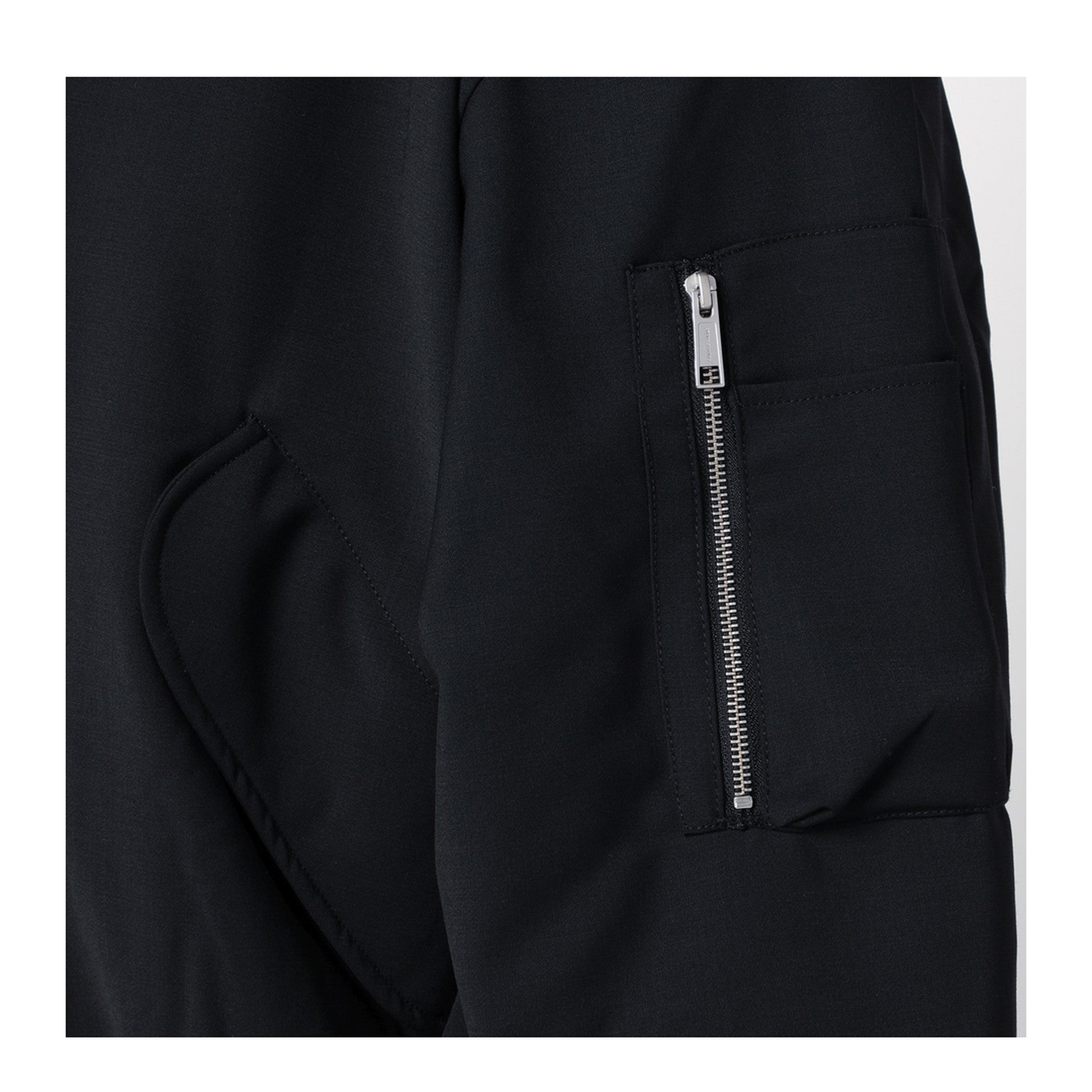 MAYFEYR - Entire Studios - Black Zip Up Bomber Jacket - ESU-W25-1047PLBW