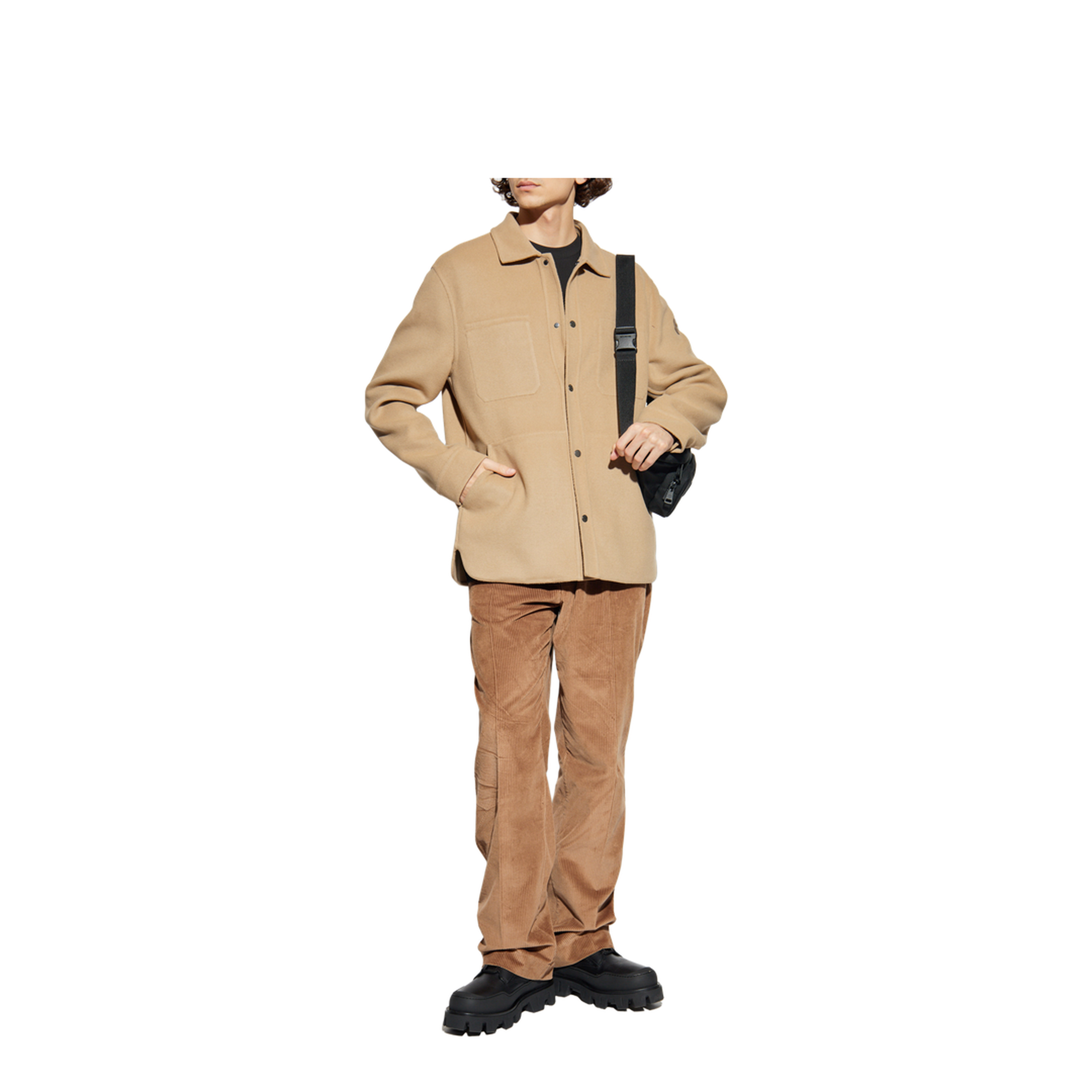 Brown Tagnit Reversible Wool Shirt Jacket