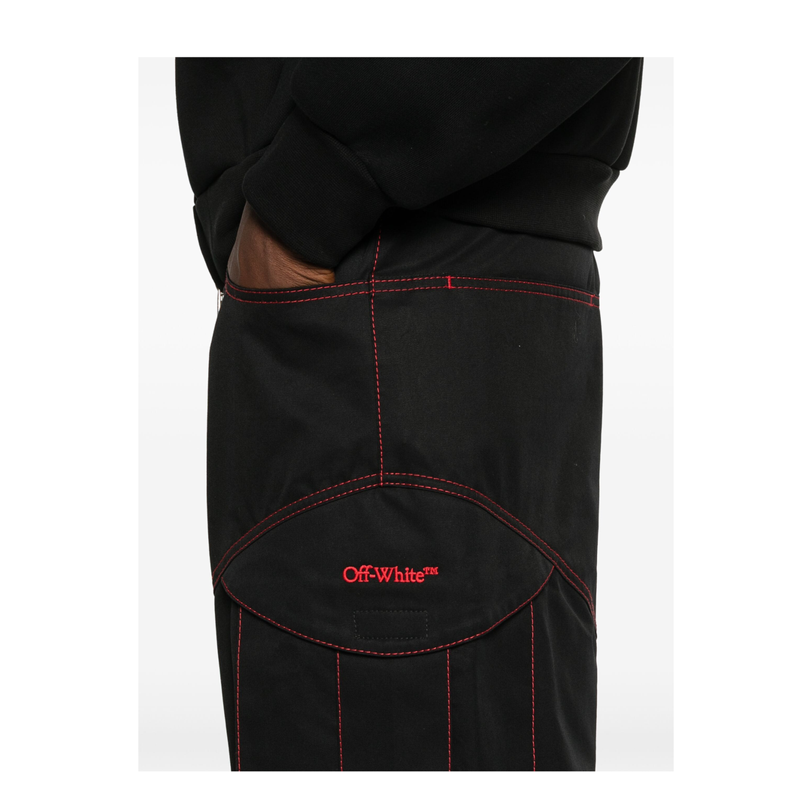 Contrast Stitches Cargo Pants