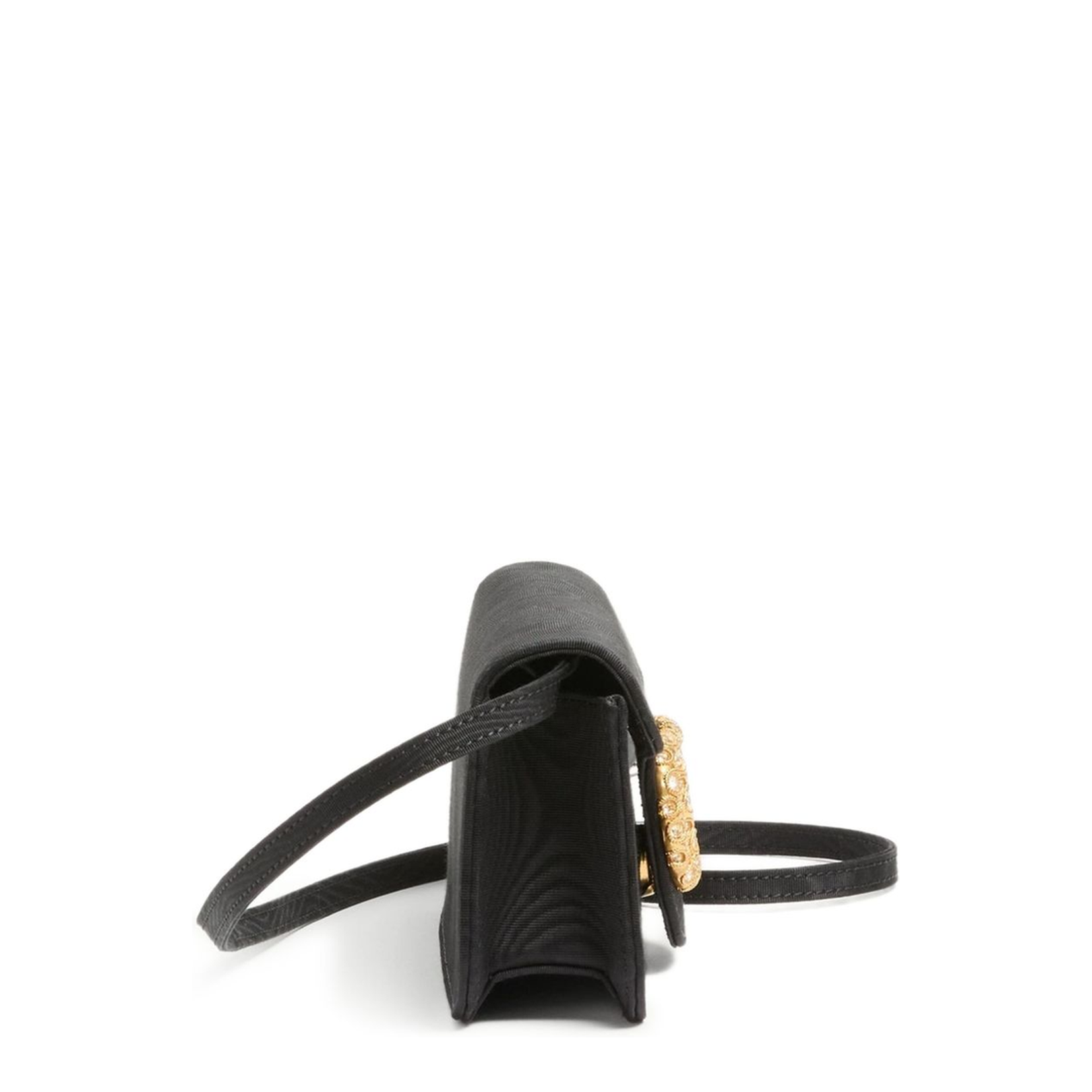 Locò Moiré Fabric Clutch with Jewel Logo