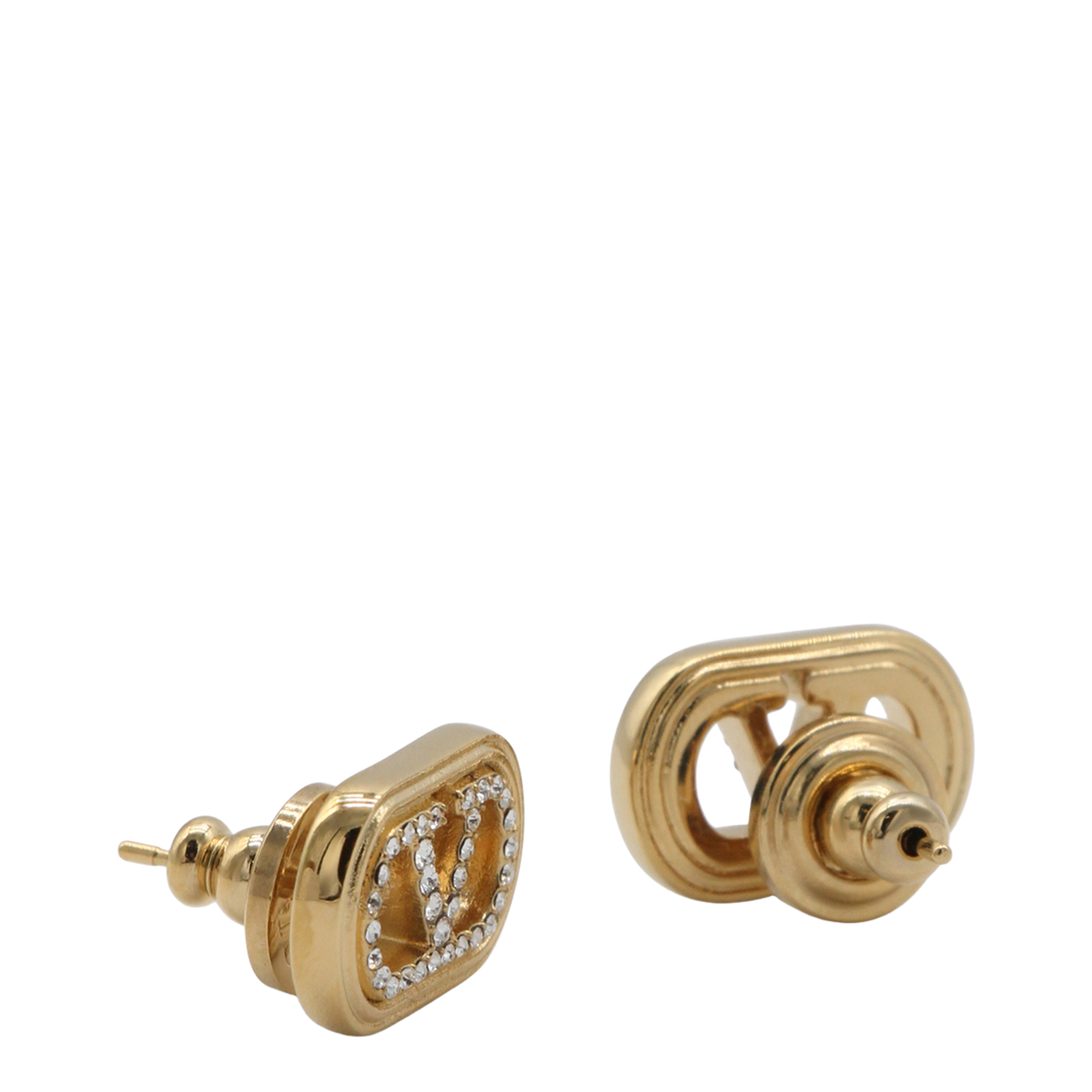 Ovalette Earrings with Rhinestones