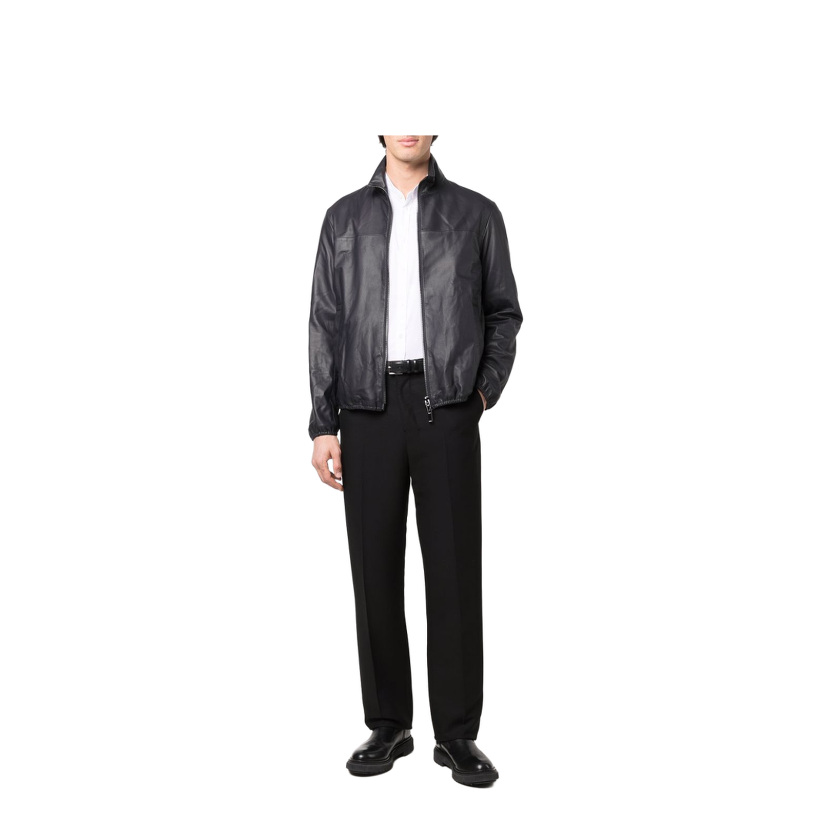 Lambskin Leather Zipped Jacket