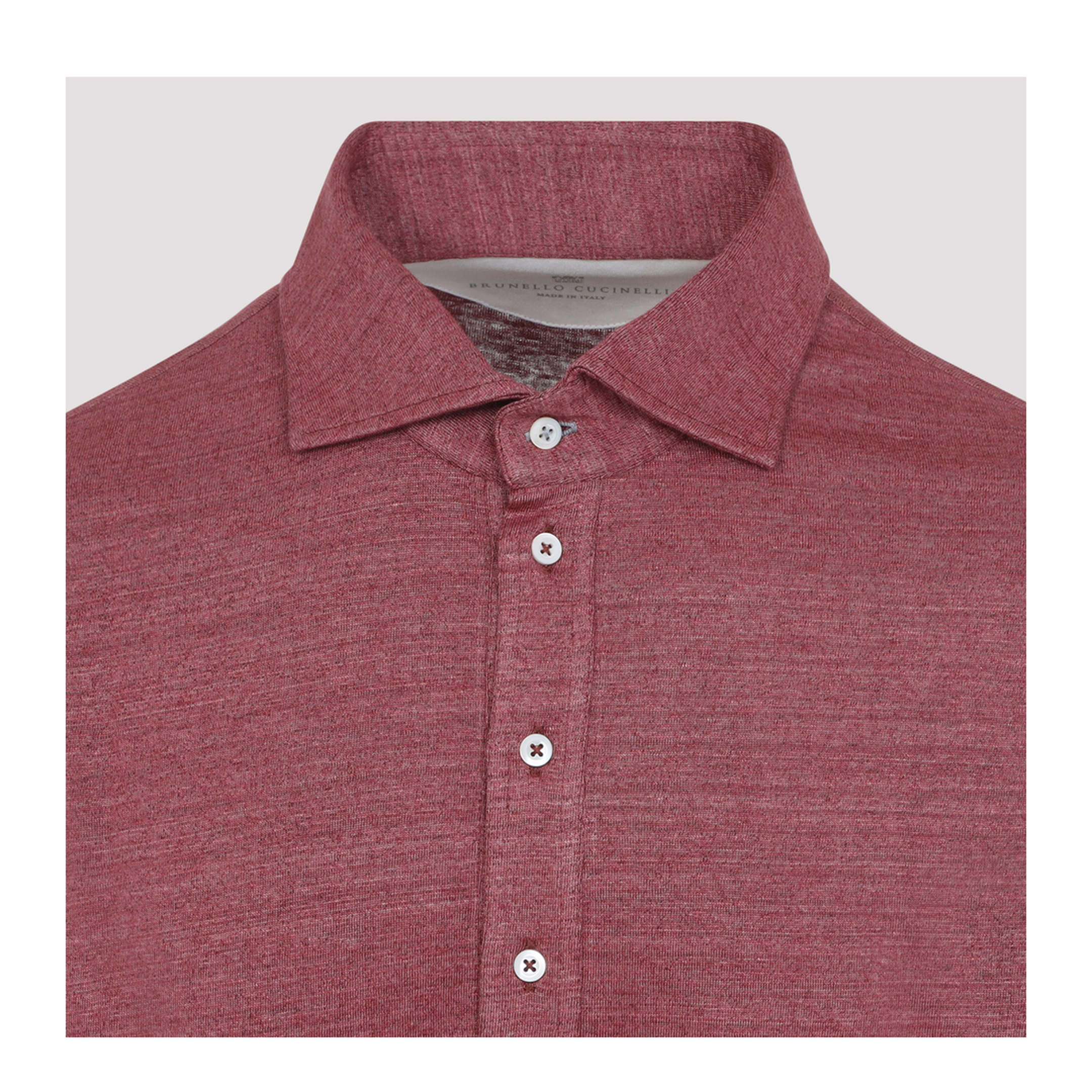 MAYFEYR - Brunello Cucinelli - Long-Sleeve Polo In Mélange Linen And Cotton Jersey - MR8273914