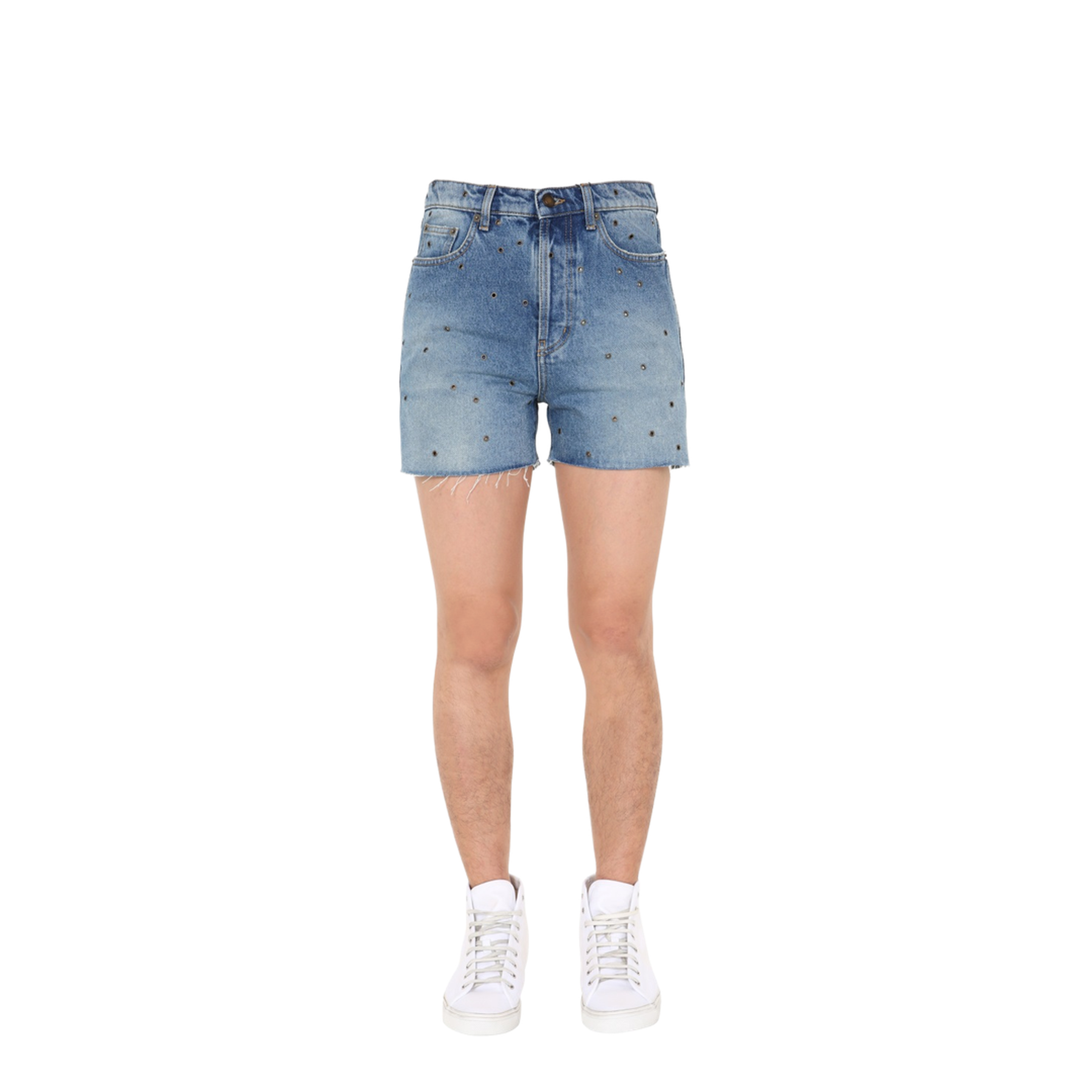 Blue Cotton Shorts