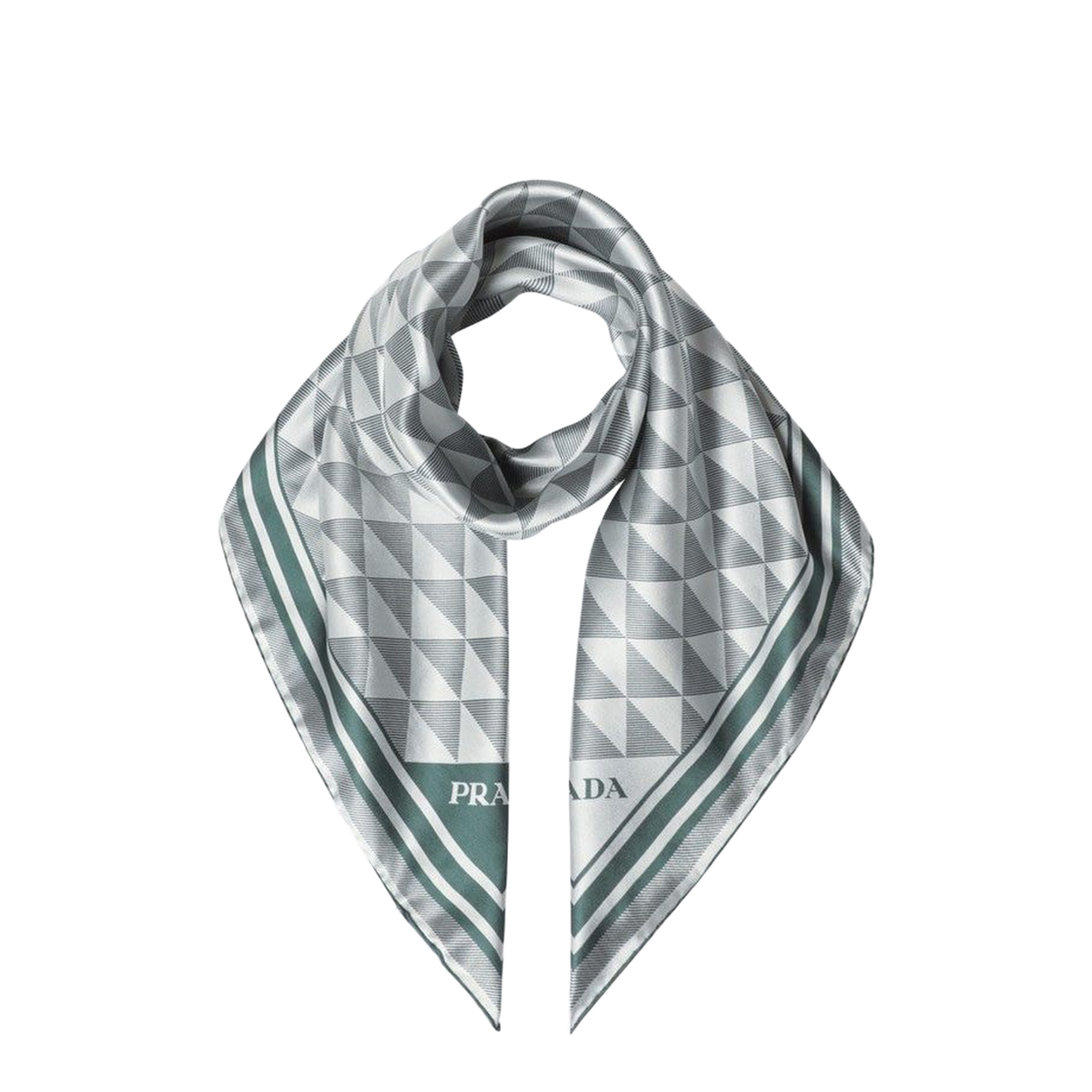 Embroidered Silk Foulard Printed