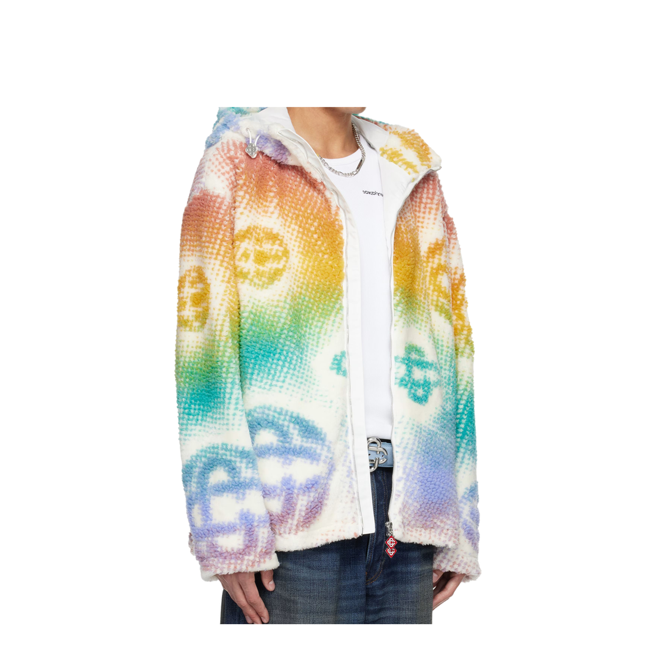 Halftone Monogram Fleece Jacket