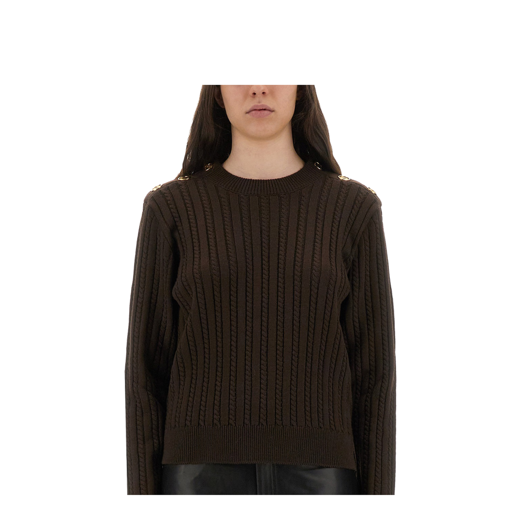 Coffee Brown Crew Neck Long Sleeve Sweater