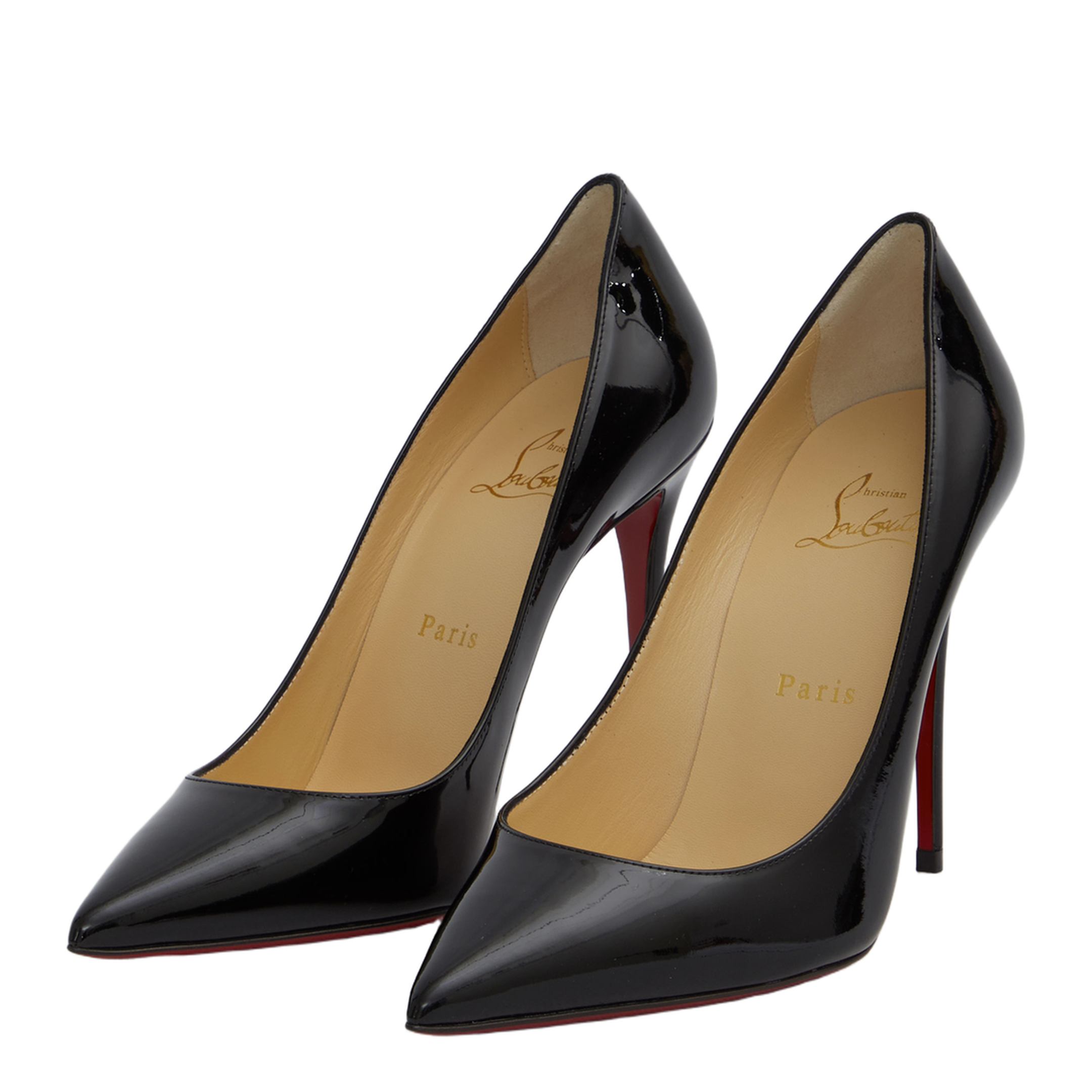 Black Patent-Leather Stiletto Pumps