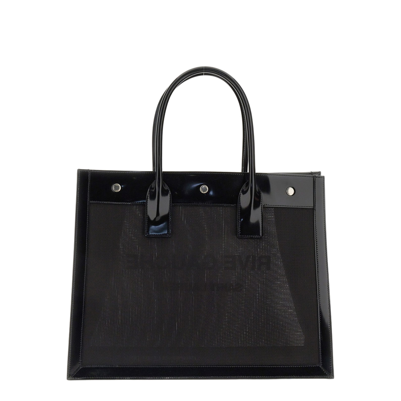 Rive Gauche Small Canvas Top Handle Bags - Black