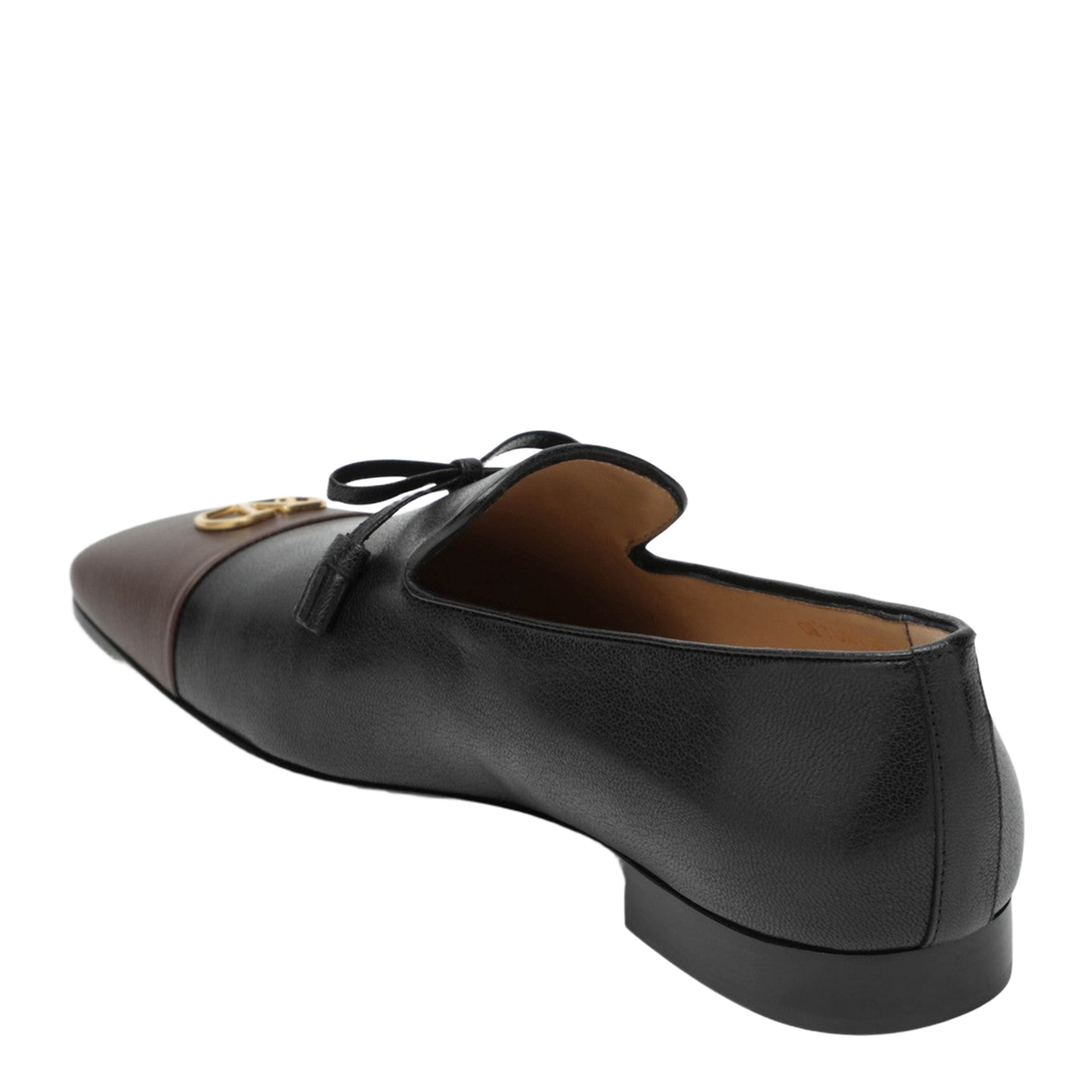 Black Goatskin Slip-On Loafers