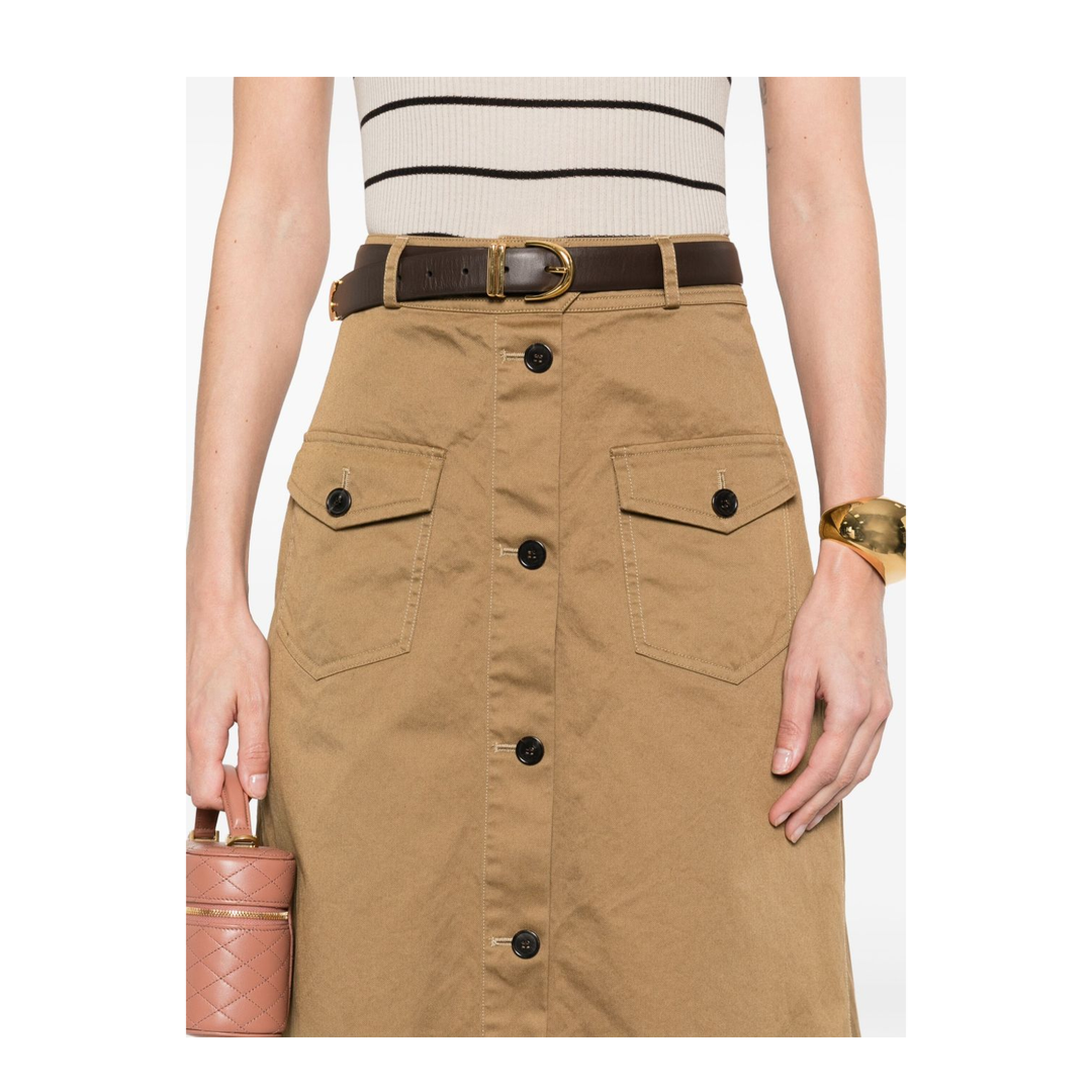 MIDI SKIRT WITH BUTTONS