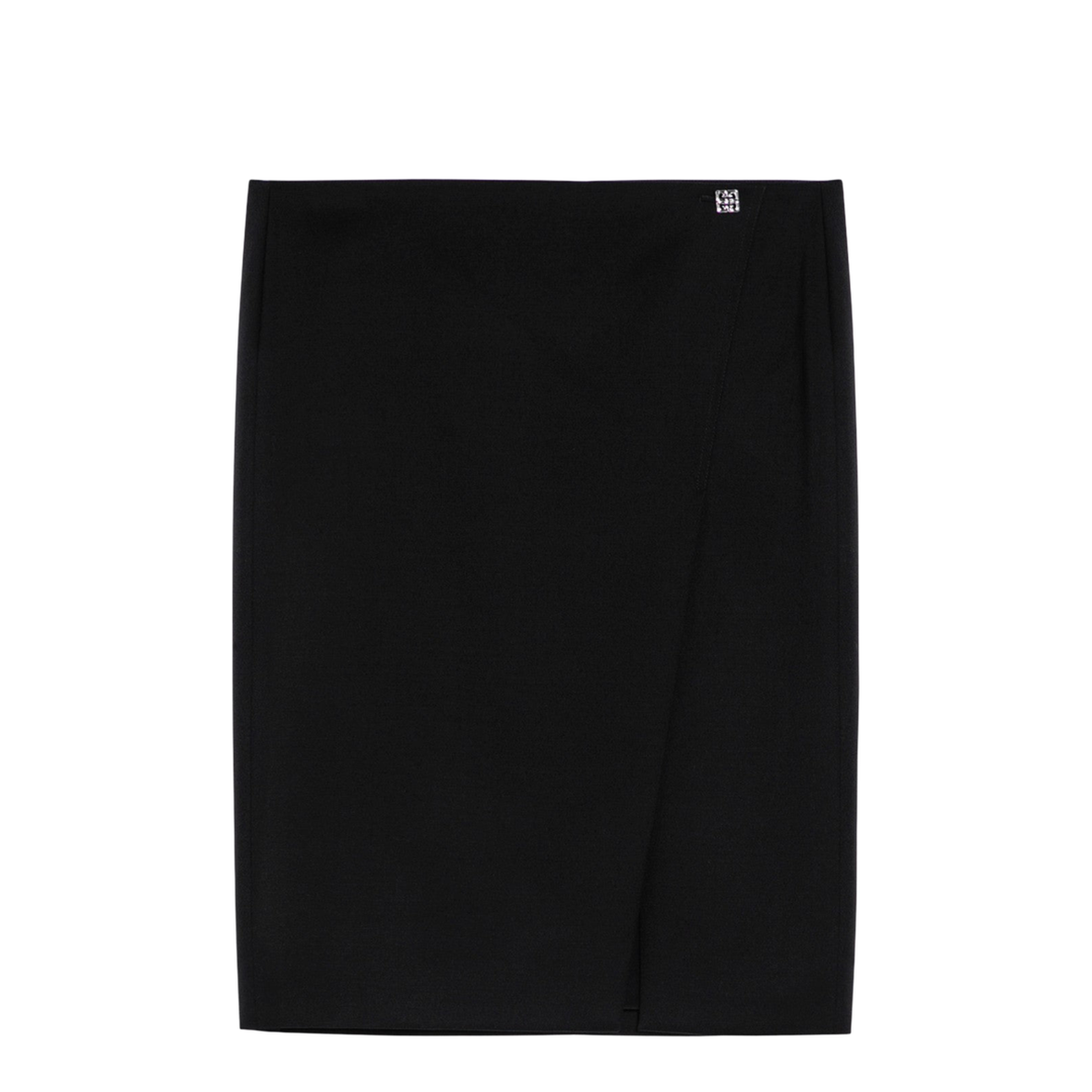 MAYFEYR - Givenchy - Black Wool Skirt With Metal Button 4G - BW40V615CT001