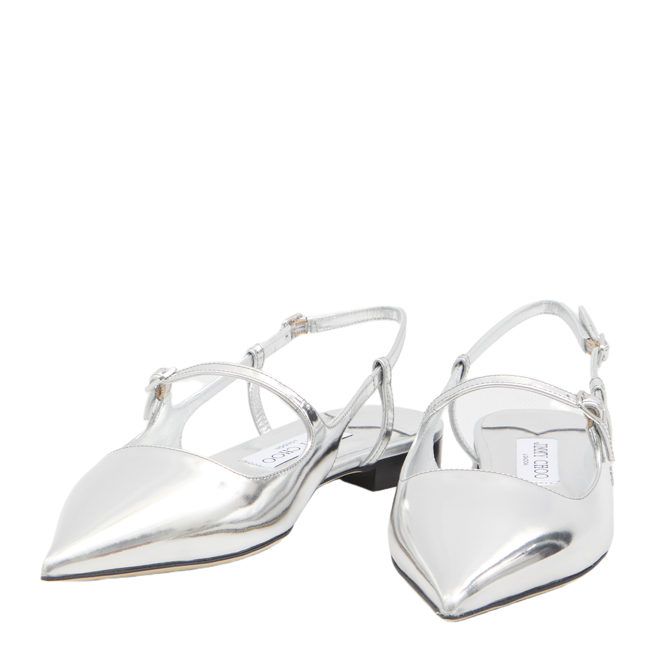 Didi Flat Slingbacks in Laminated Leather