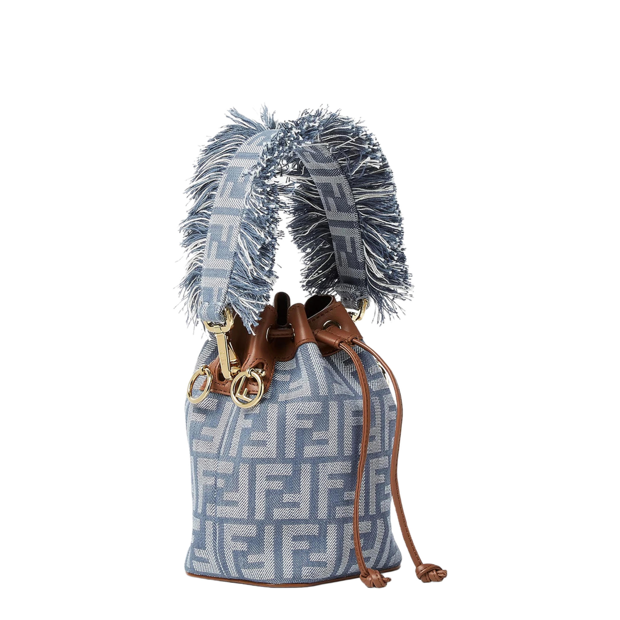 Mon Tresor Denim Bucket Bags - Blue