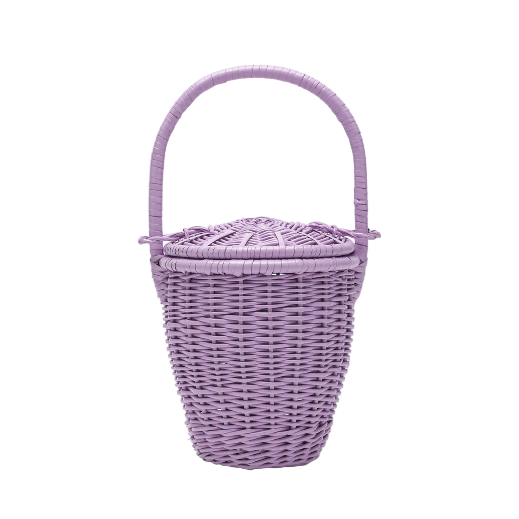 Lilac Wicker Bucket Bag