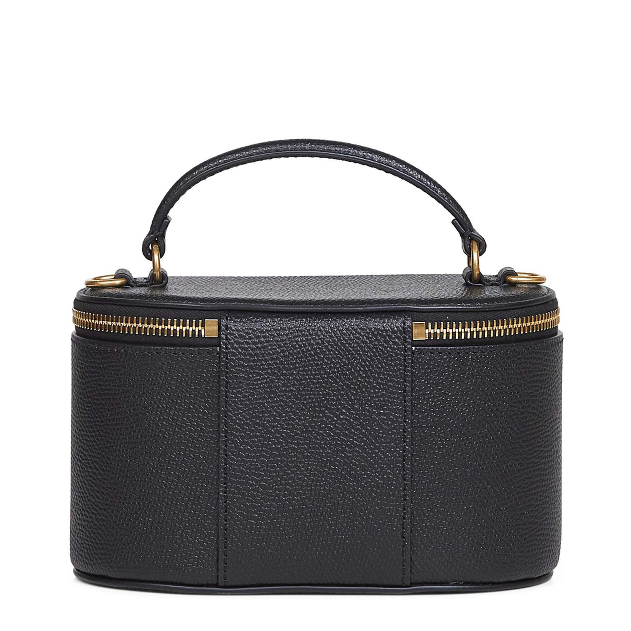 VLogo Signature Mini Vanity Bag Grainy Calfskin - Black