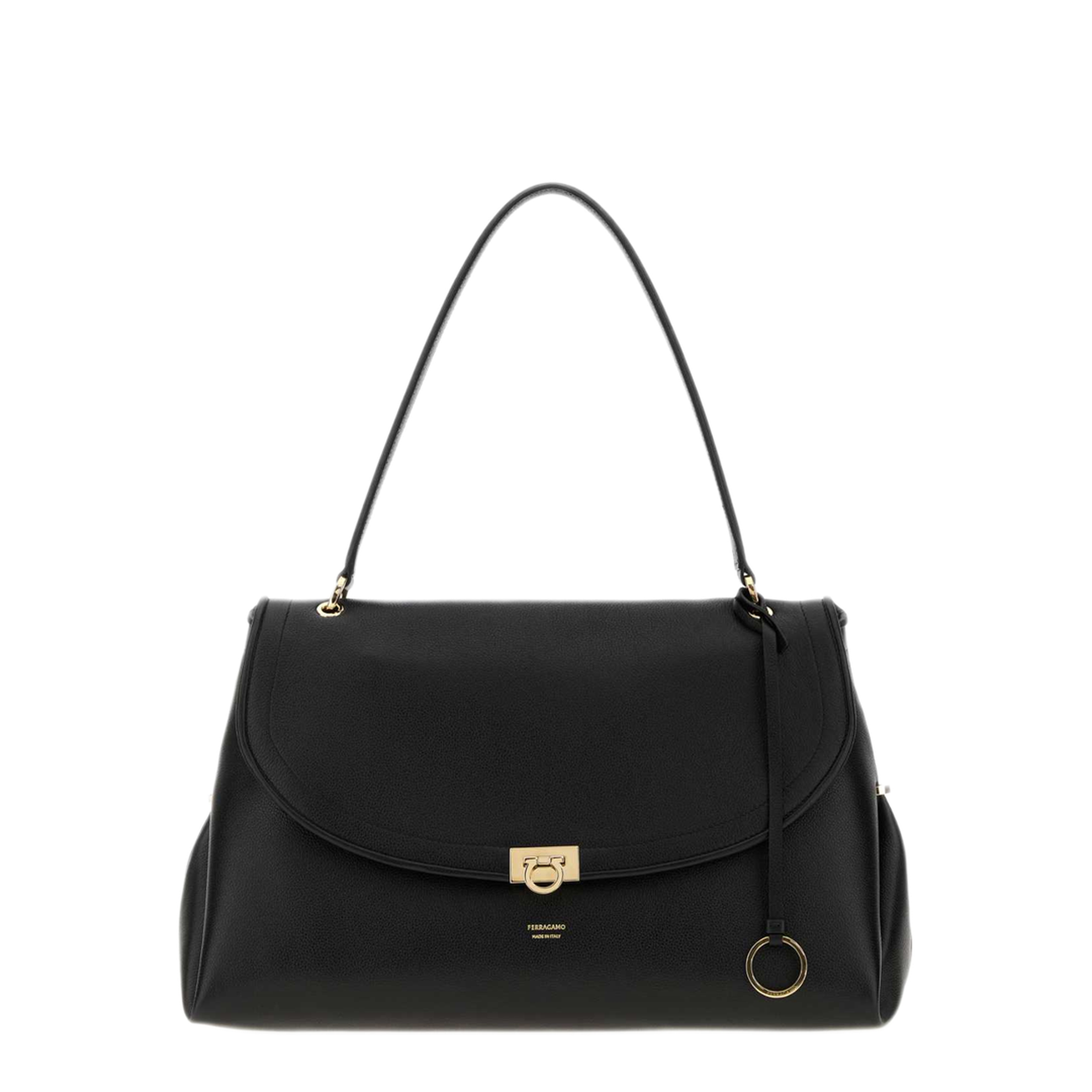 MAYFEYR - Ferragamo - Black Leather Shopping Bag - 21A866796250NEROTMORO
