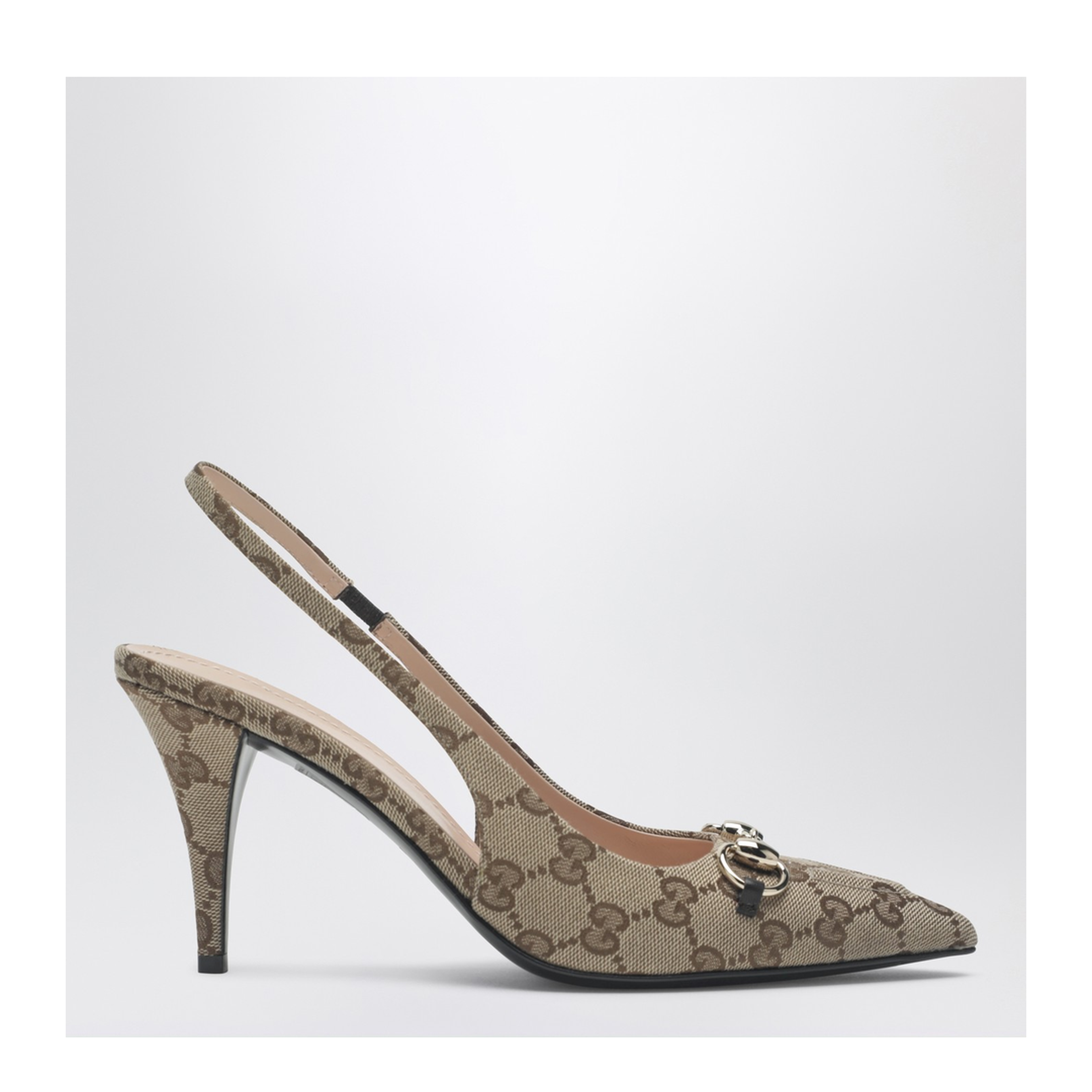 Slingback Pumps in Original GG with Horsebit