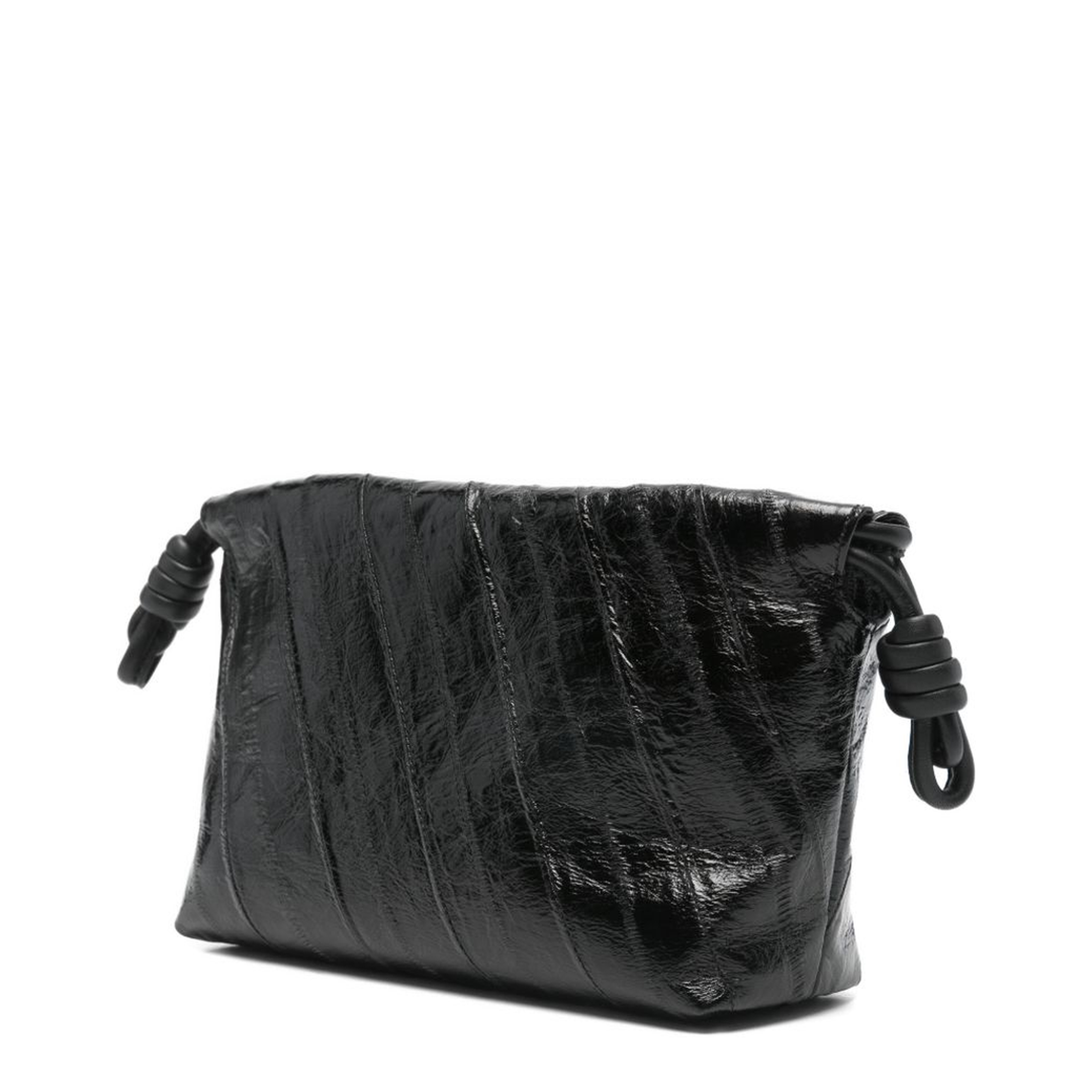 Flamenco Mini Calf Leather Clutch - Black