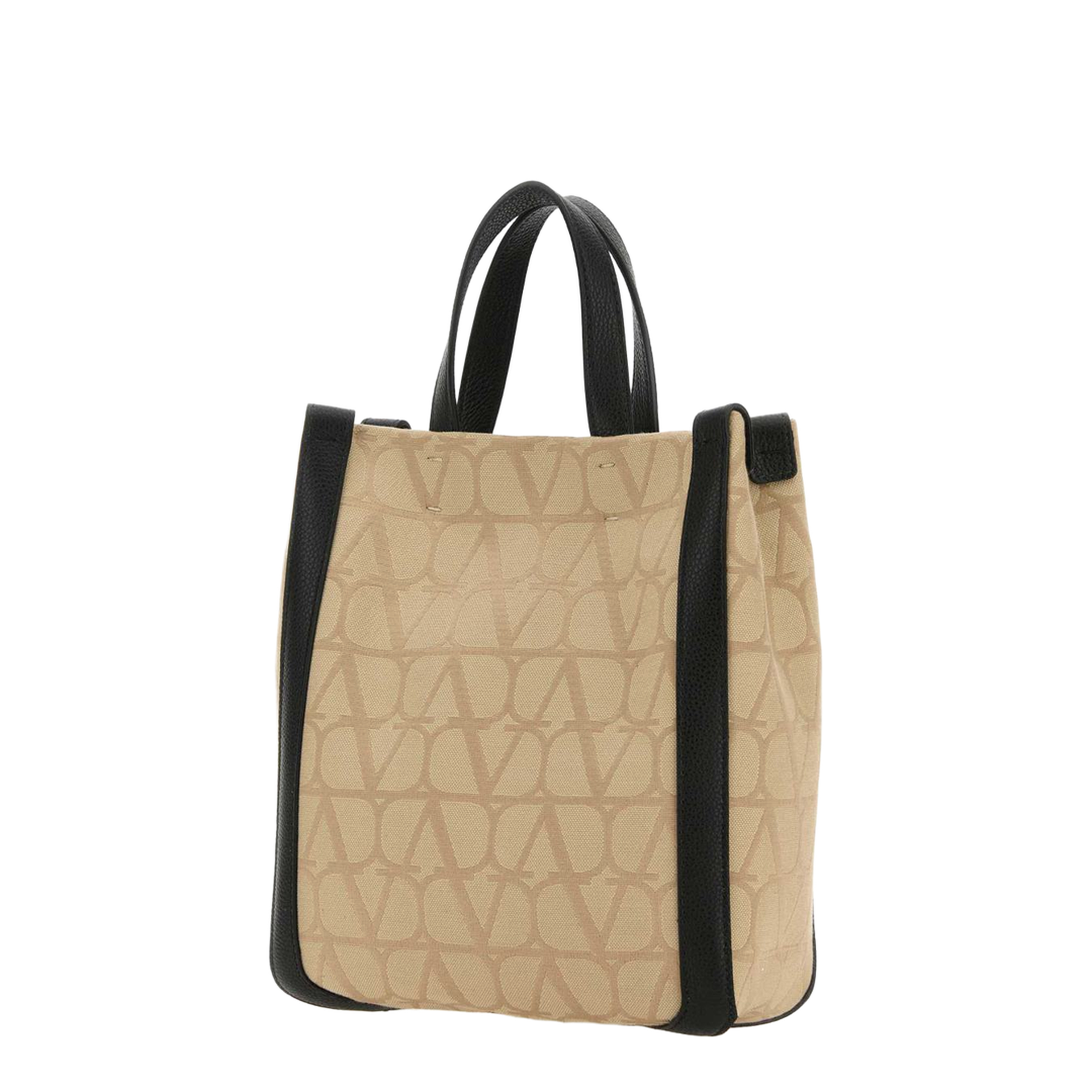 Beige Toile Iconographe Fabric Handbag