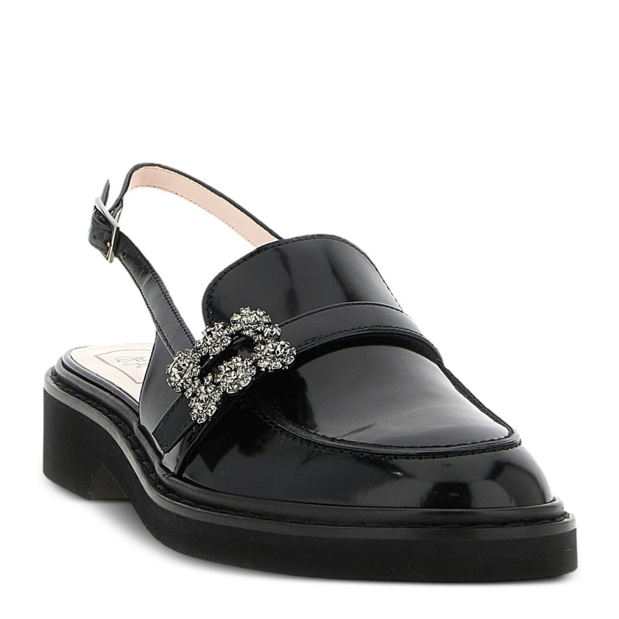 Rangers Black Slingback Loafers