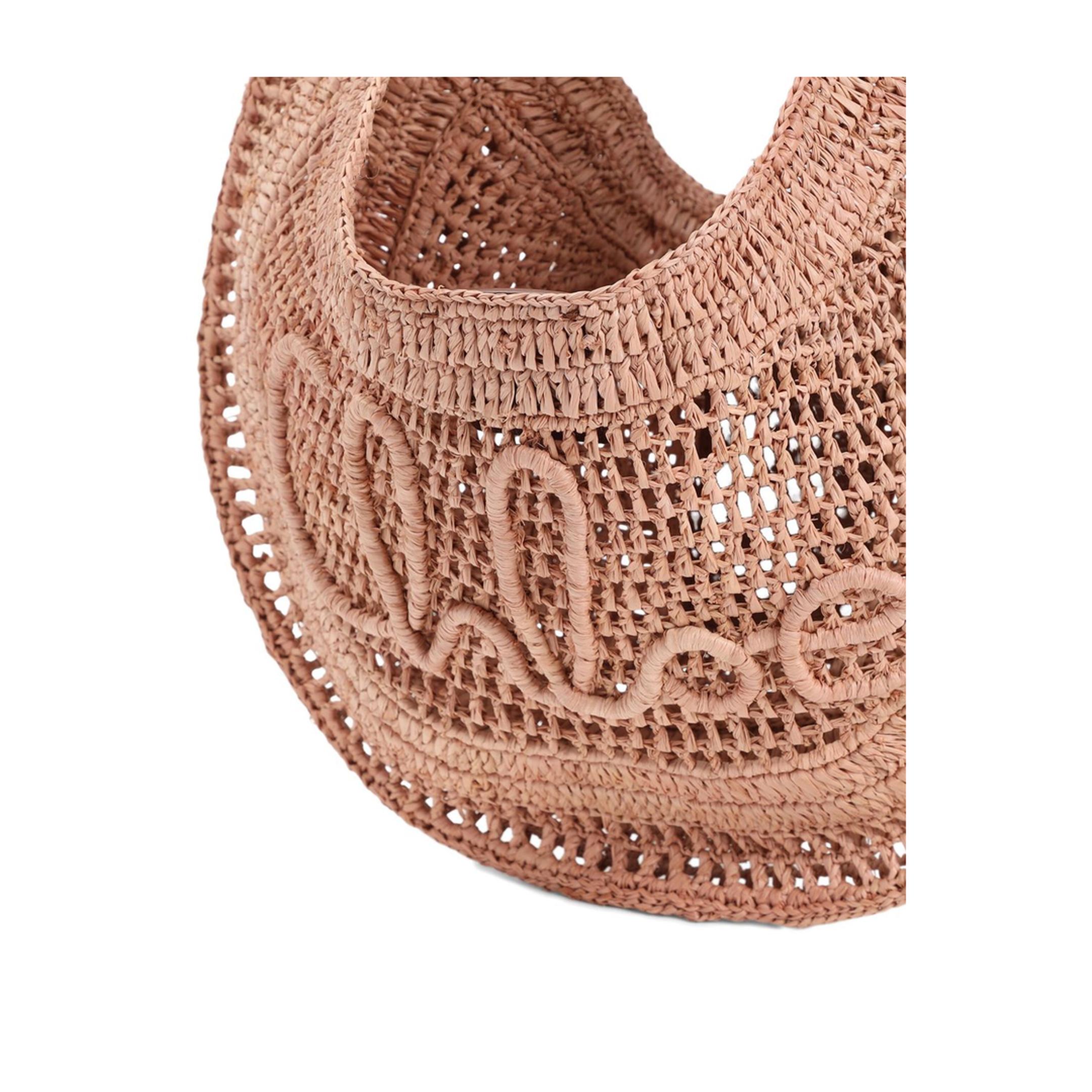 Summer Banana Raffia Hobo Bag - Summery Beige