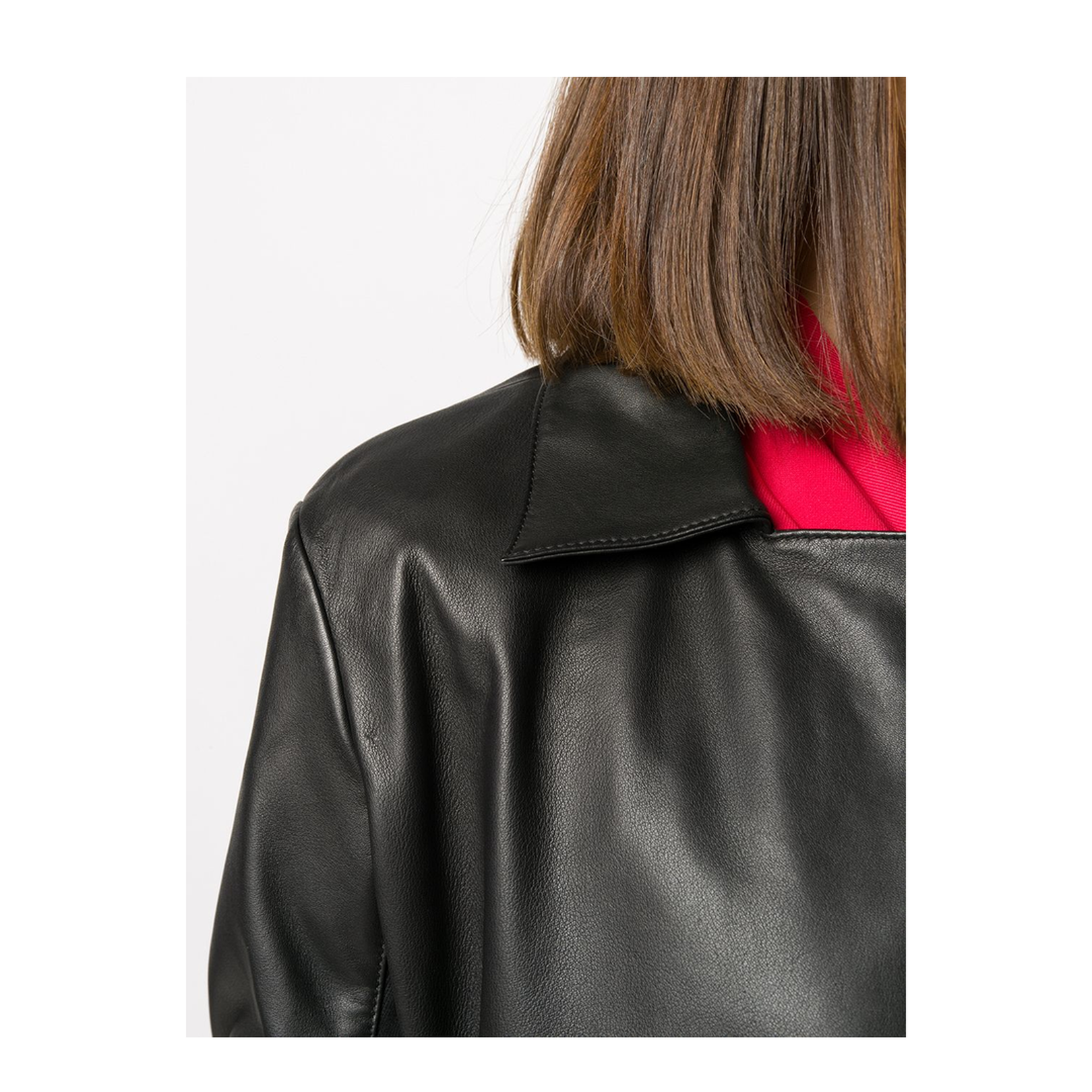 Leather Jacket in Black | Size 38