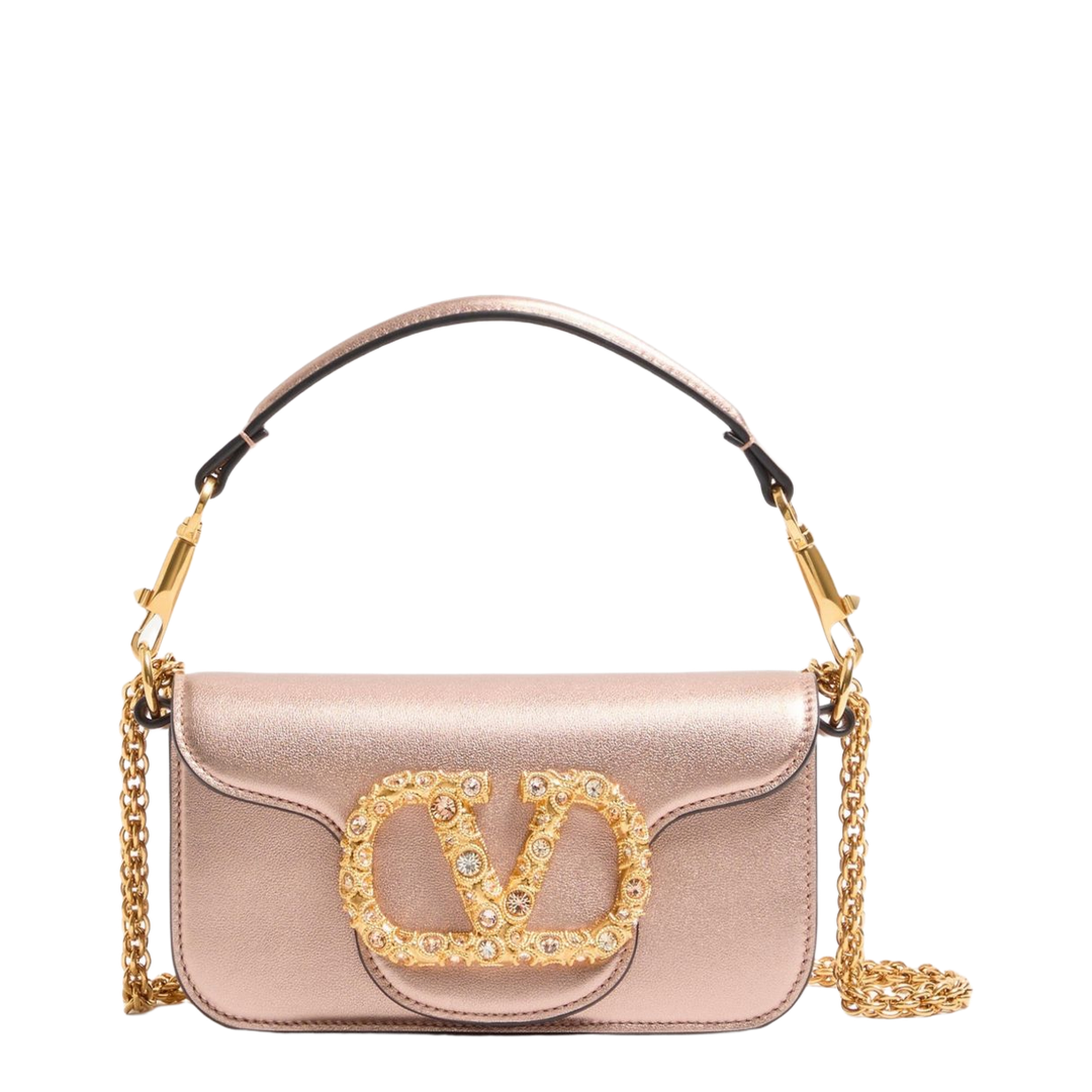 Locò Small Calfskin Shoulder Bag - Pink