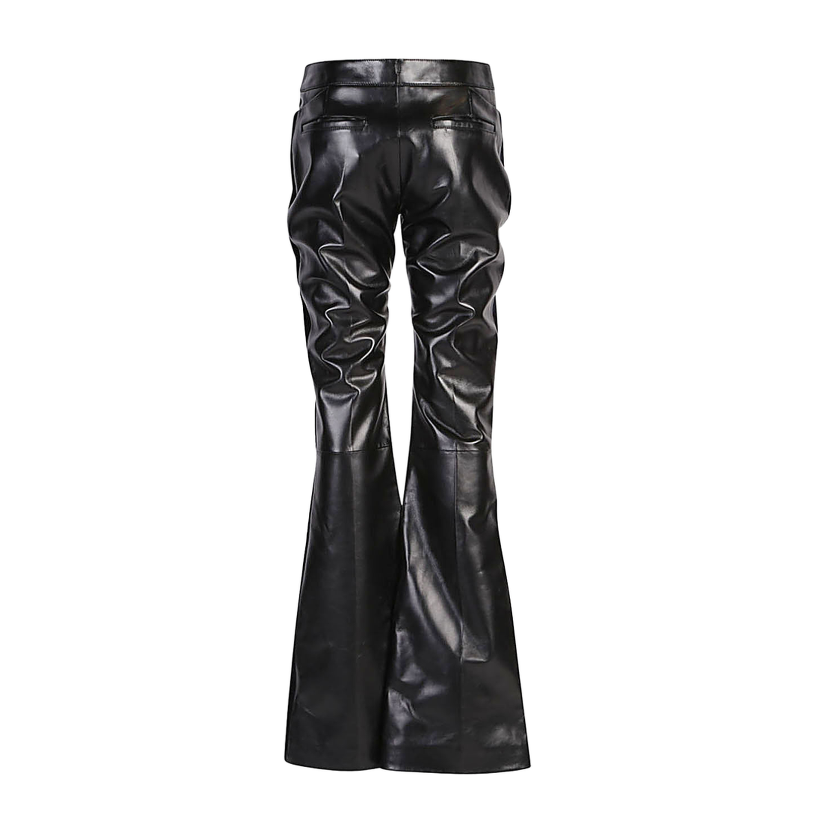 Flared Leather Trousers