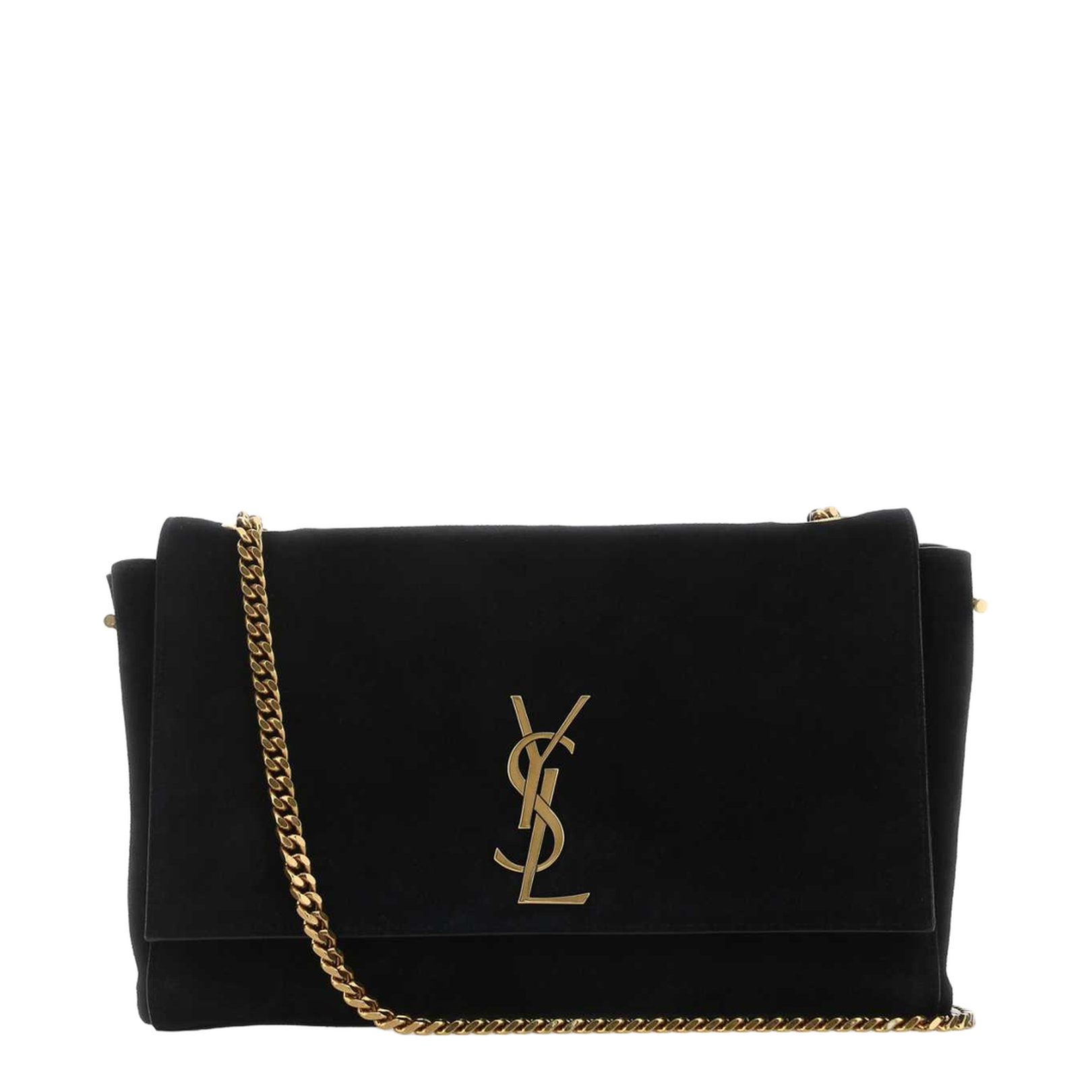 Black Suede Medium Kate Shoulder Bag