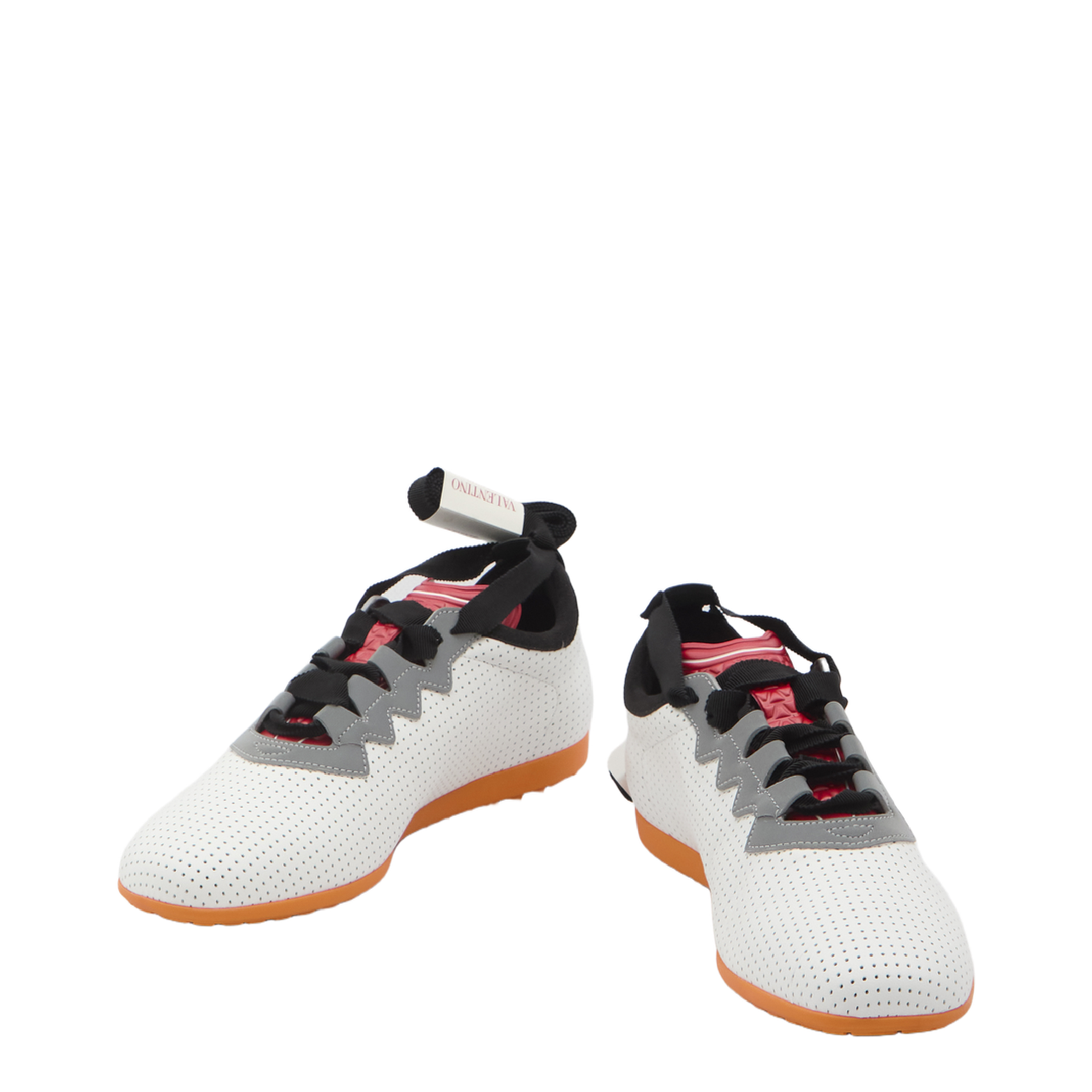 White Perforated Nappa Leather Chromathon Sneaker