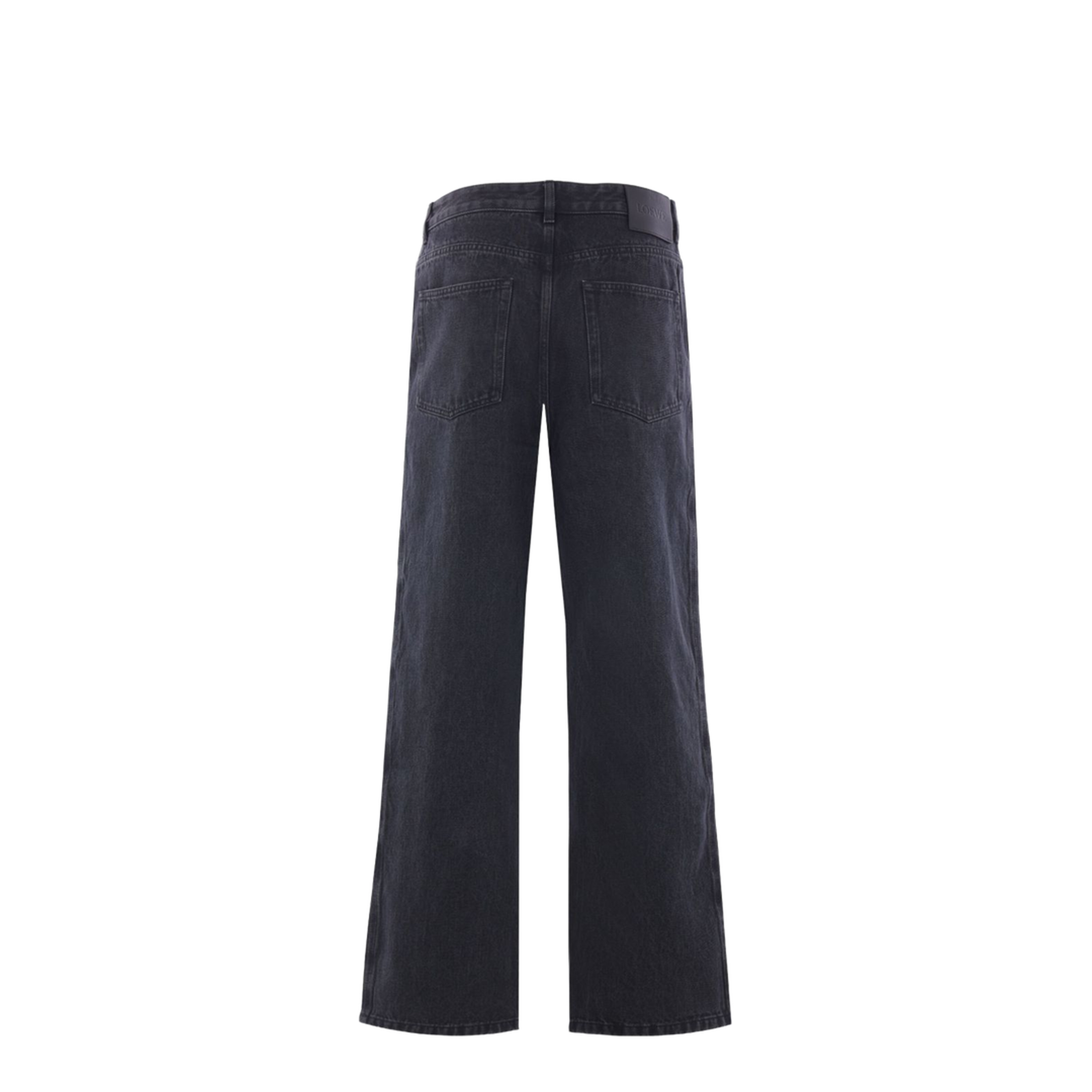 Anagram Baggy Jeans in Denim Black