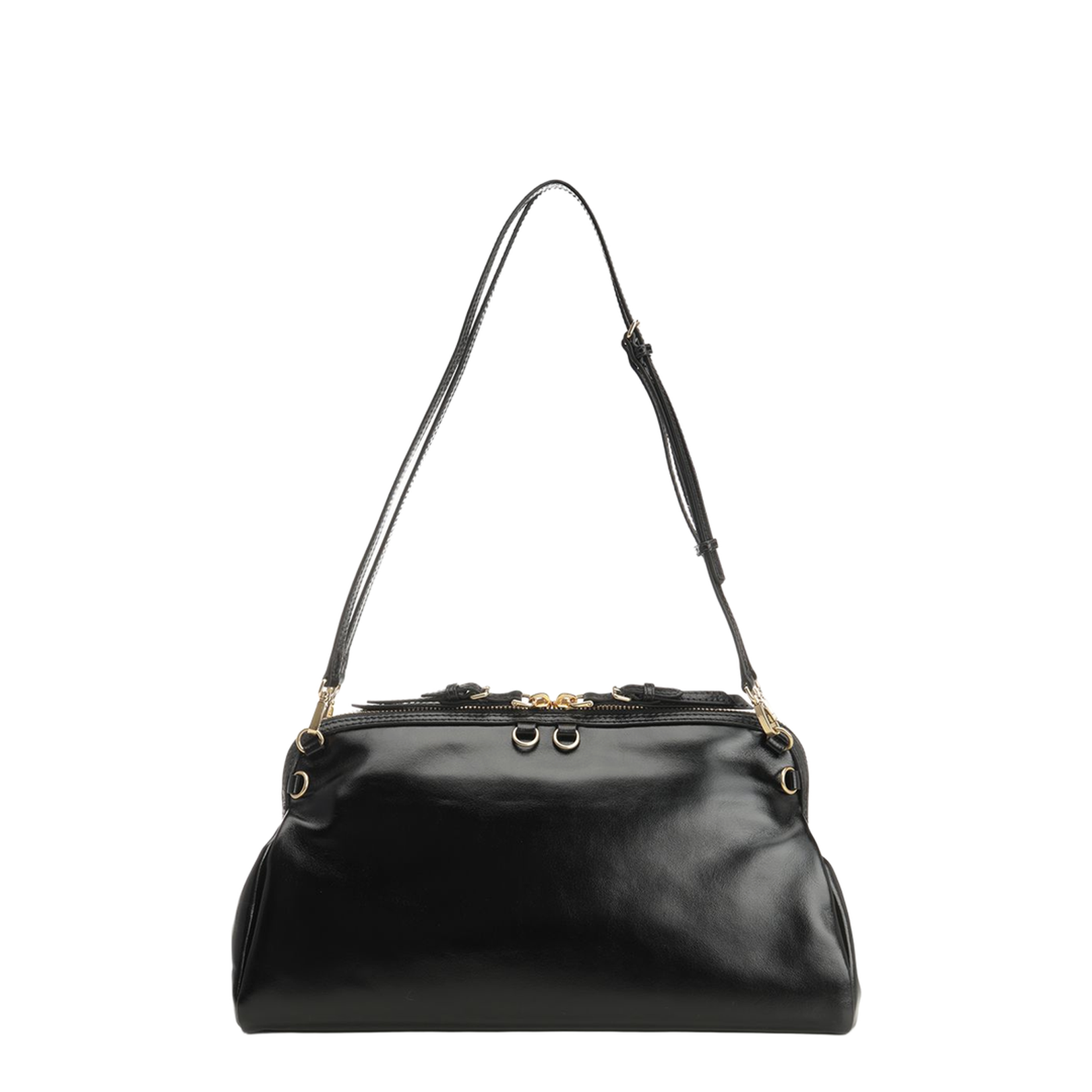 Black Leather Shoulder Bag