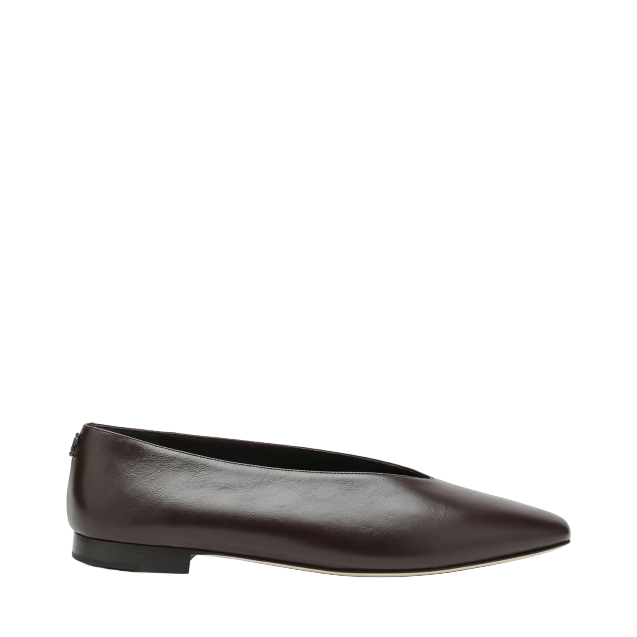 MAYFEYR - Jimmy Choo - Chocolate Leather Ballet Flats - MARGOTFLATGUV025623