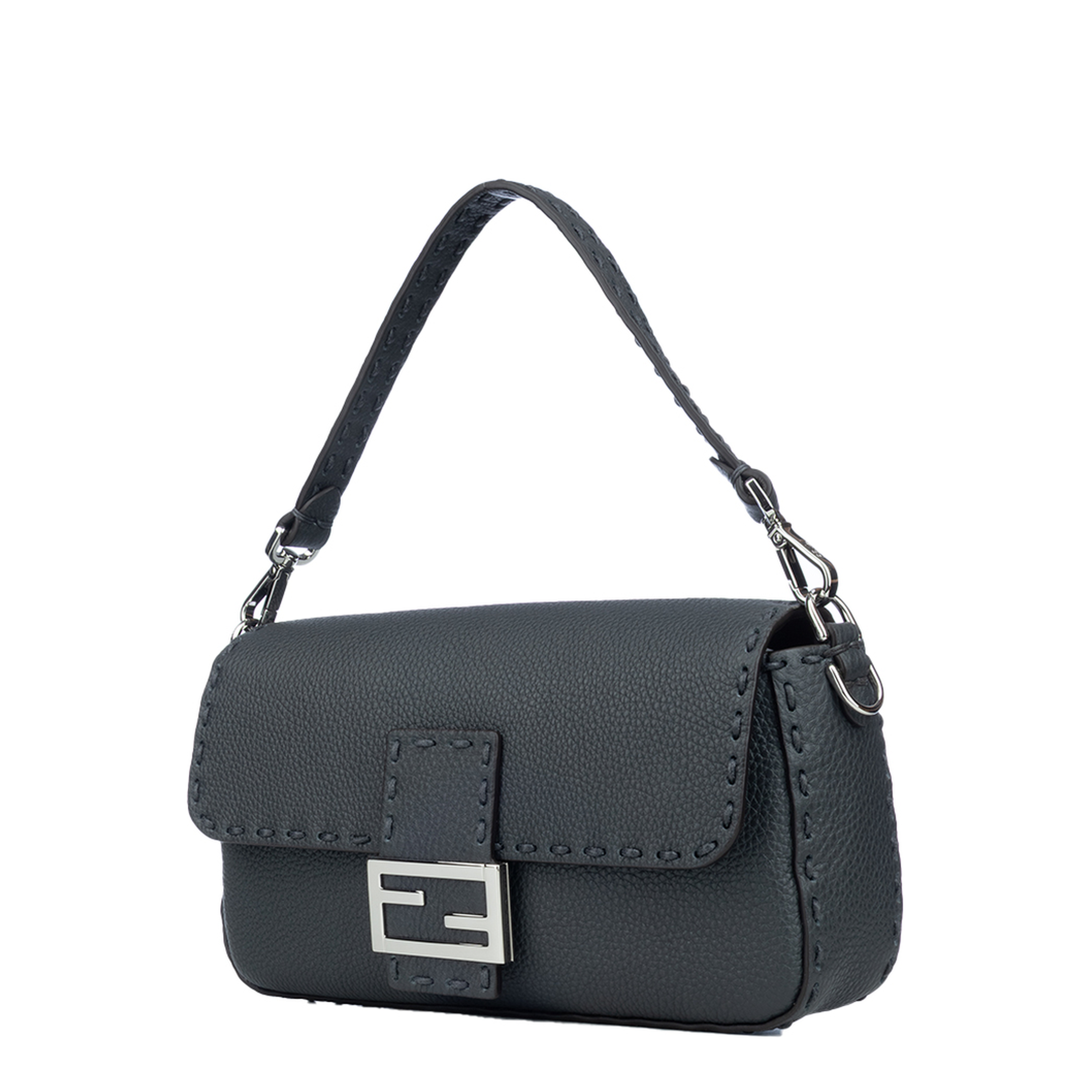 Baguette Bag in Gray Selleria Leather