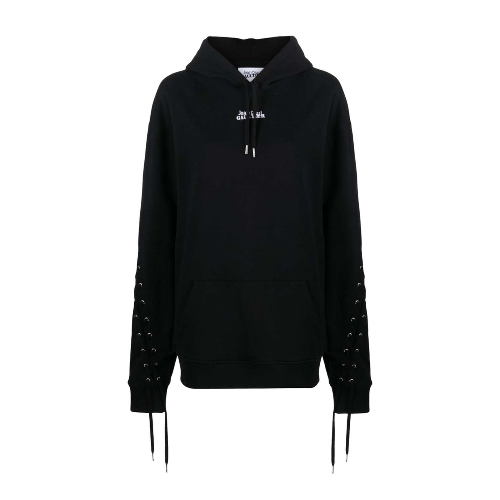 Logo Cotton Hoodie - Black