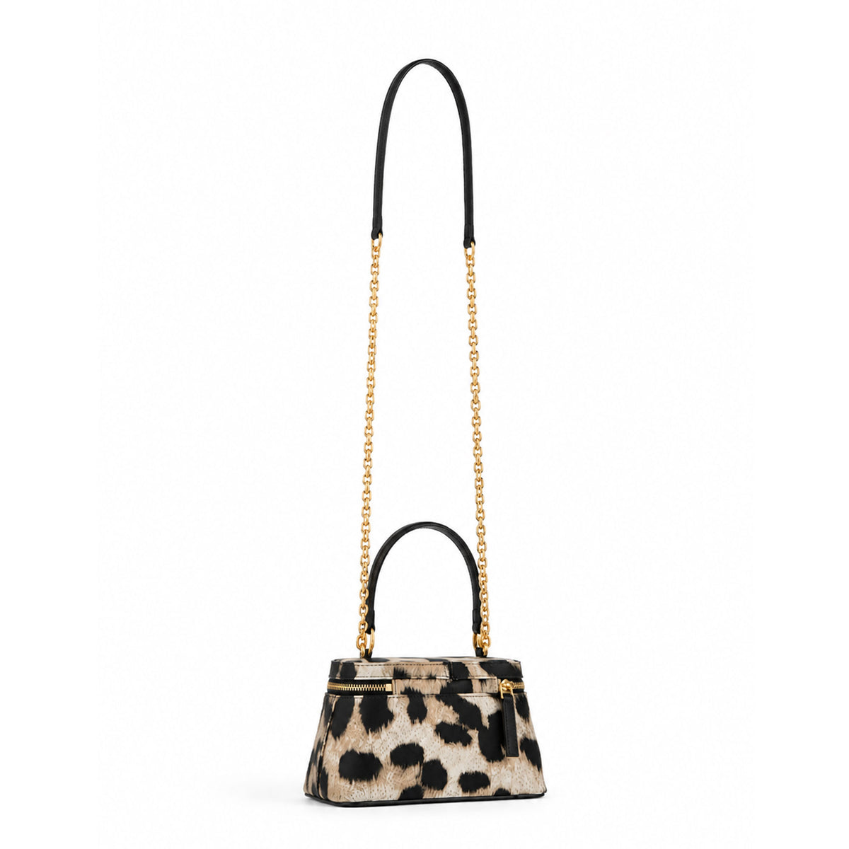 Antigona East-West Mini Calf Hair Top-handle Bag - Black/Beige