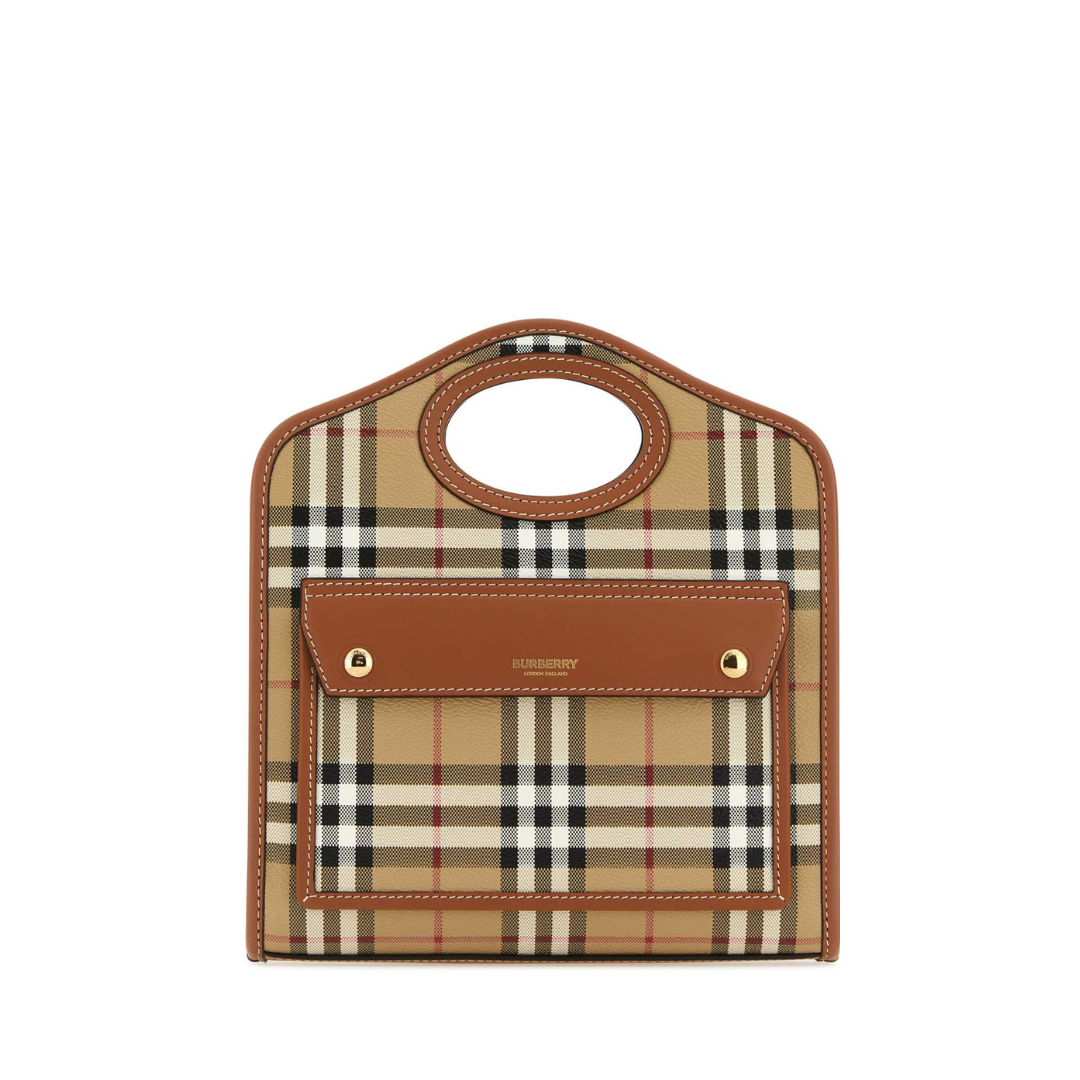 口袋托特包,金色五金配件