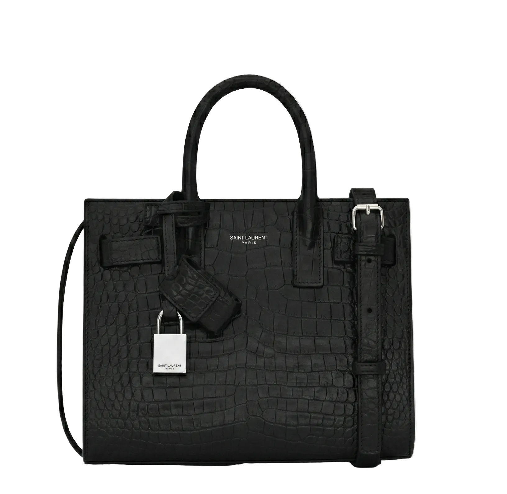 Sac De Jour Nano Leather Handbag- Black